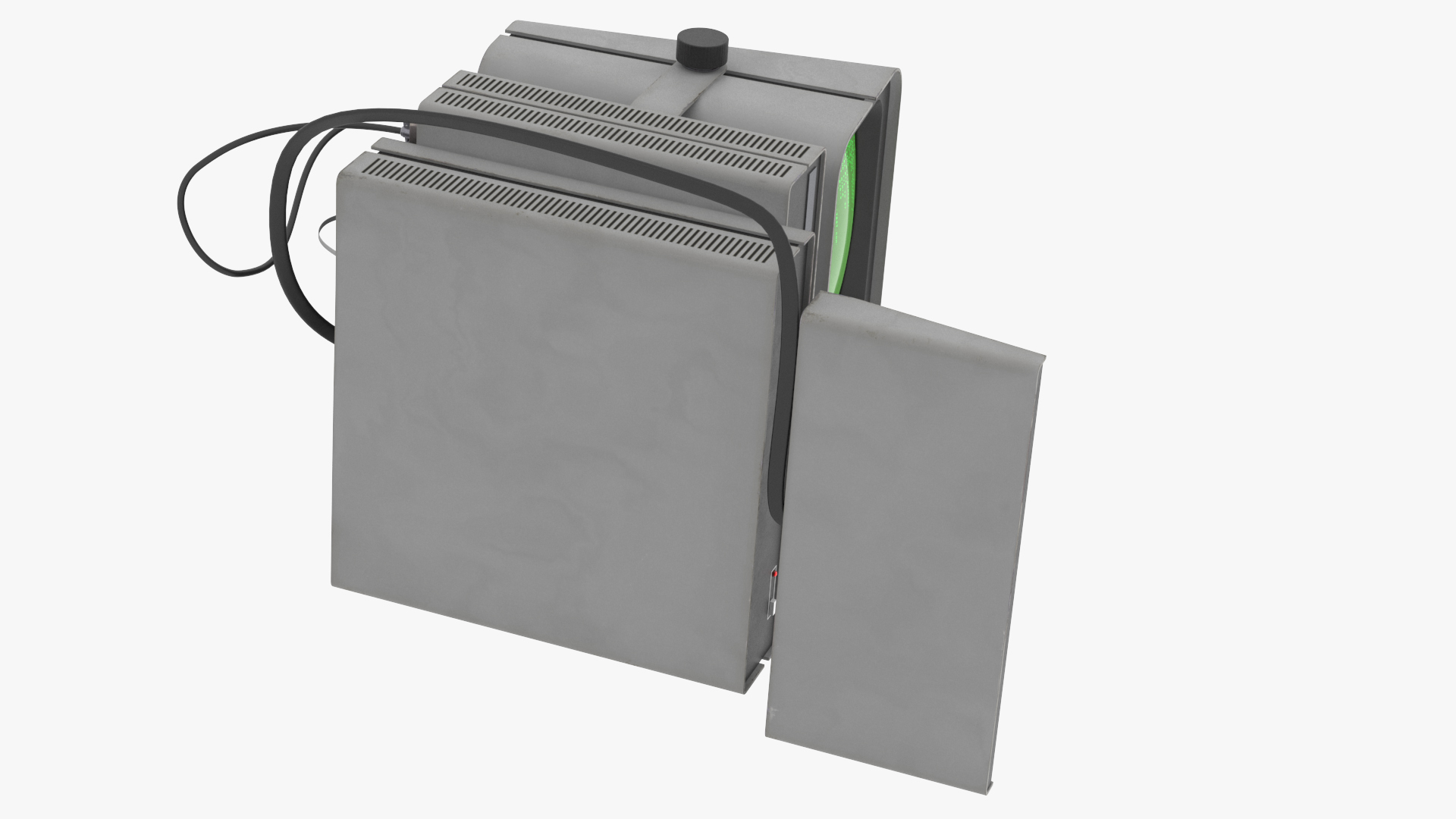 3D Vintage Personal Computer with Monitor and Keyboard