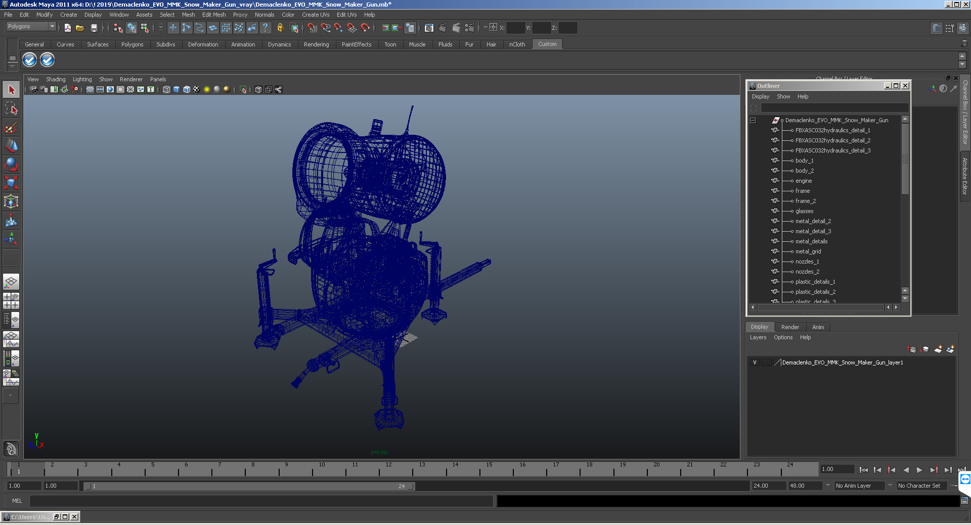 3D Demaclenko EVO MMK Snow Maker Gun model