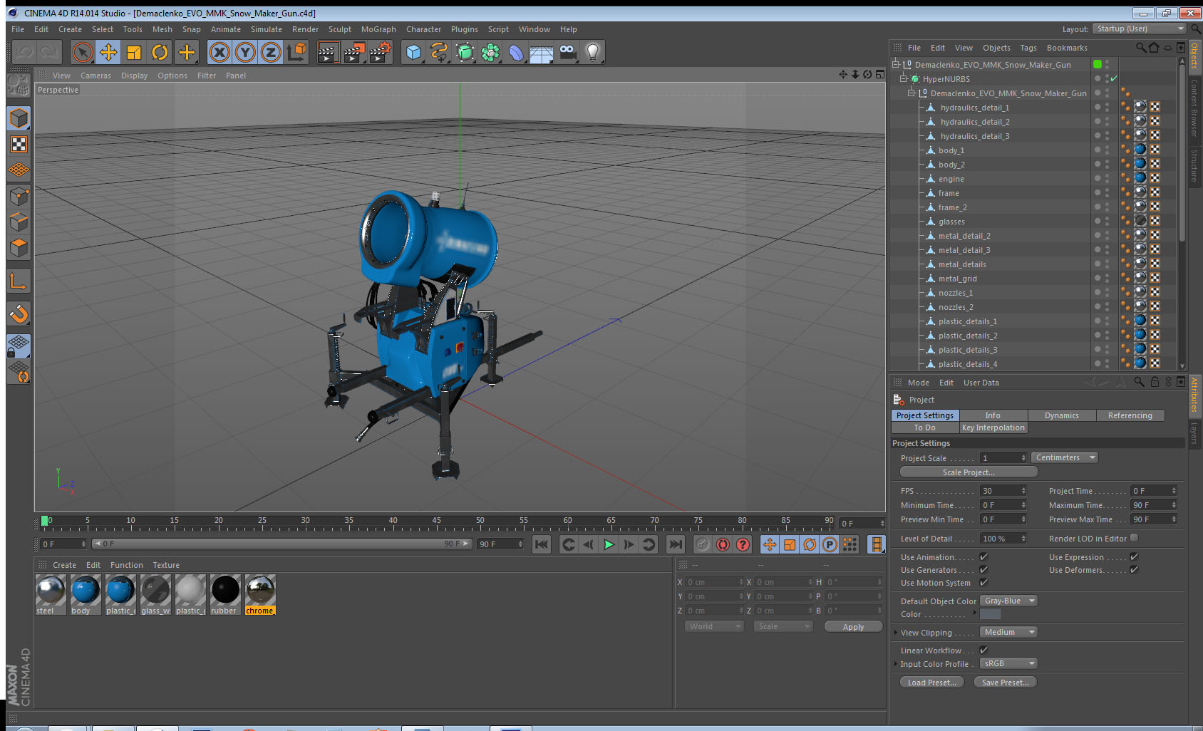 3D Demaclenko EVO MMK Snow Maker Gun model