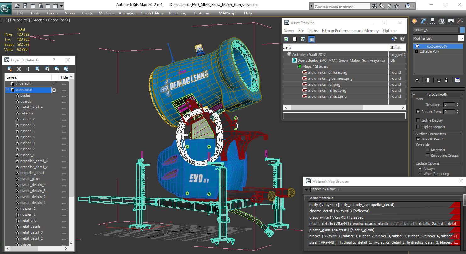3D Demaclenko EVO MMK Snow Maker Gun model