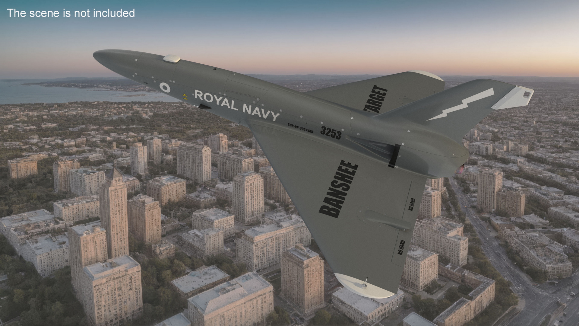 3D Banshee Jet 80 Attack Drone Light model