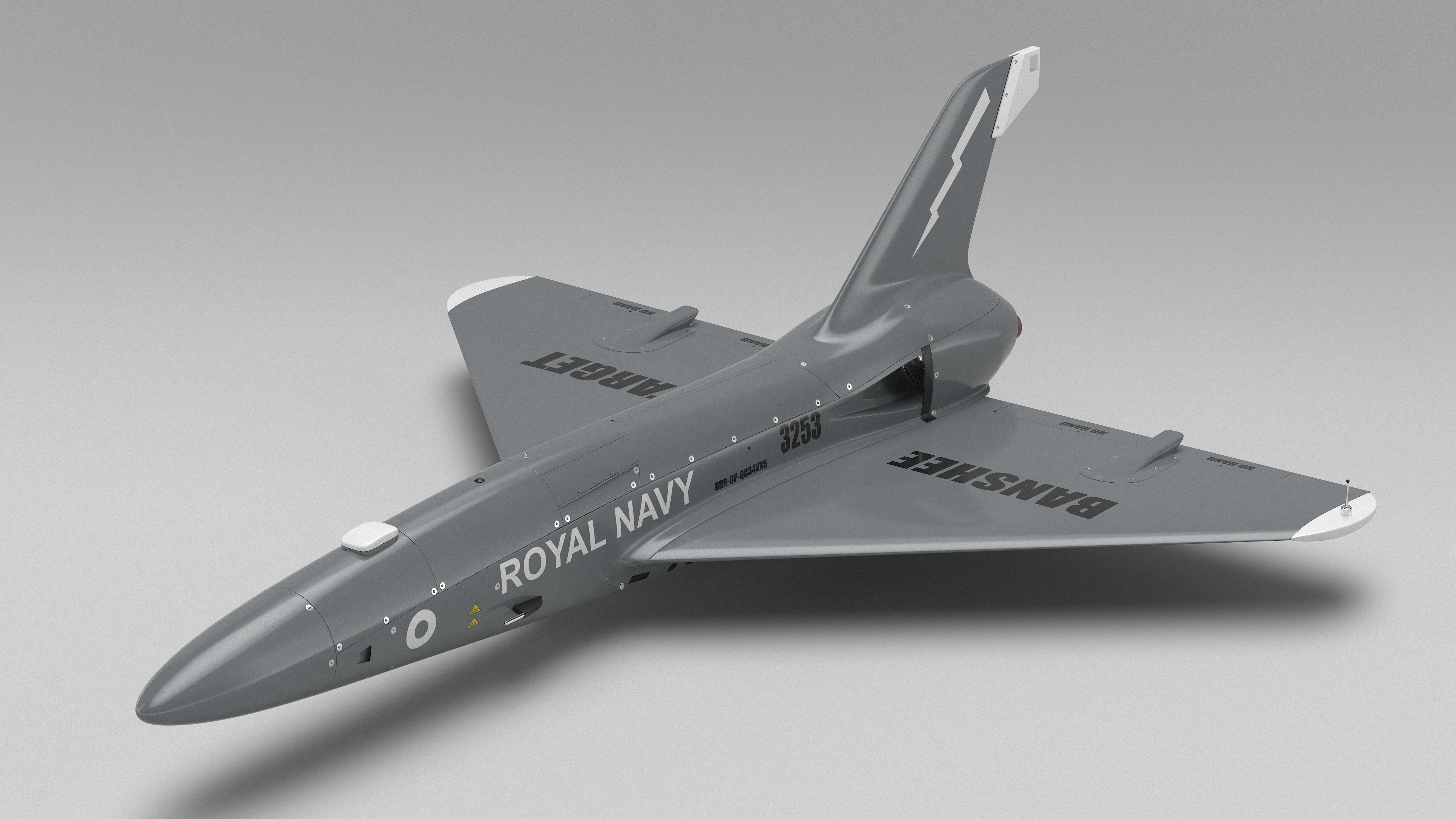3D Banshee Jet 80 Attack Drone Light model
