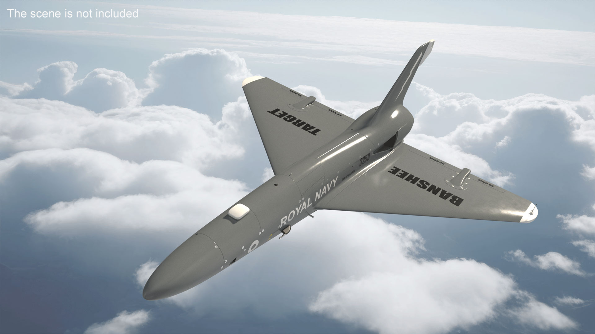 3D Banshee Jet 80 Attack Drone Light model