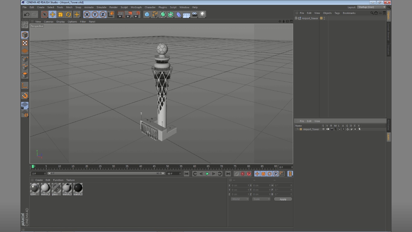 3D Airport Tower model