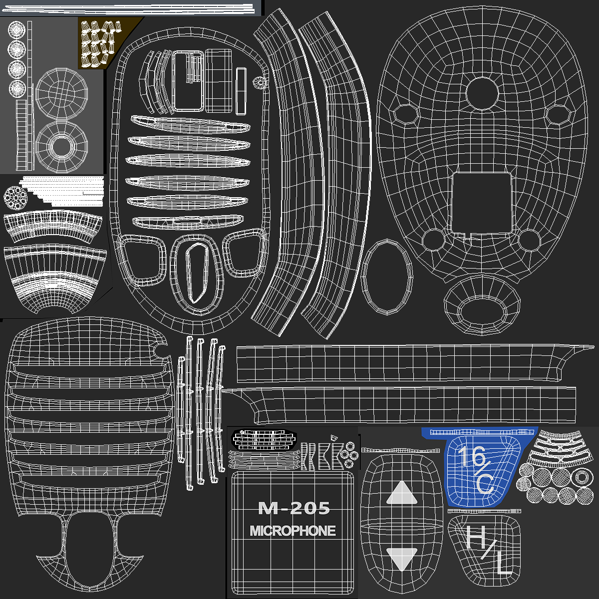 3D model External Marine VHF Microphone