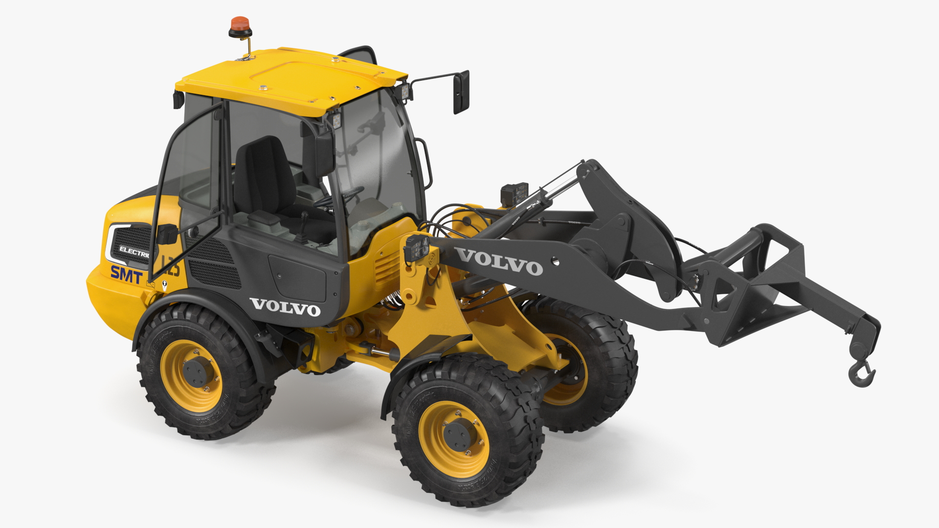 Volvo L25 Electric Loader with Material Handling Arm Rigged 3D model