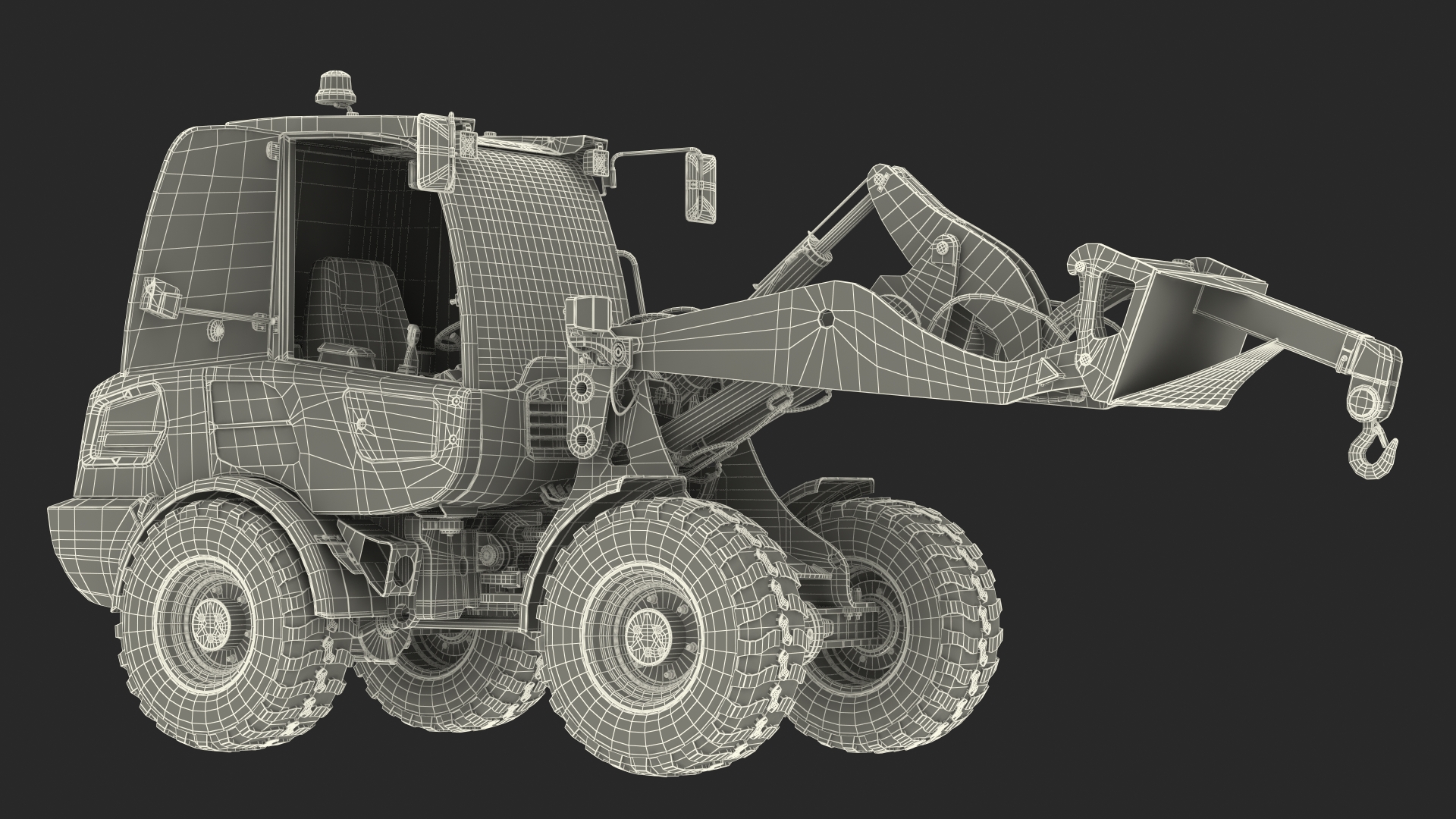 Volvo L25 Electric Loader with Material Handling Arm Rigged 3D model