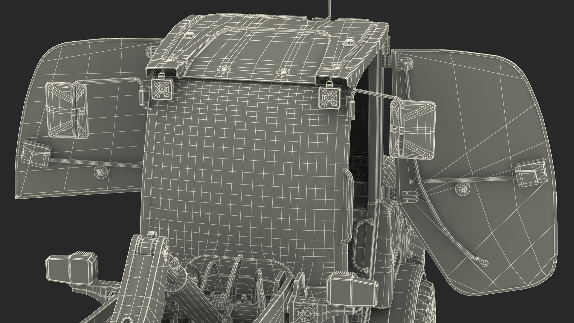 Volvo L25 Electric Loader with Material Handling Arm Rigged 3D model