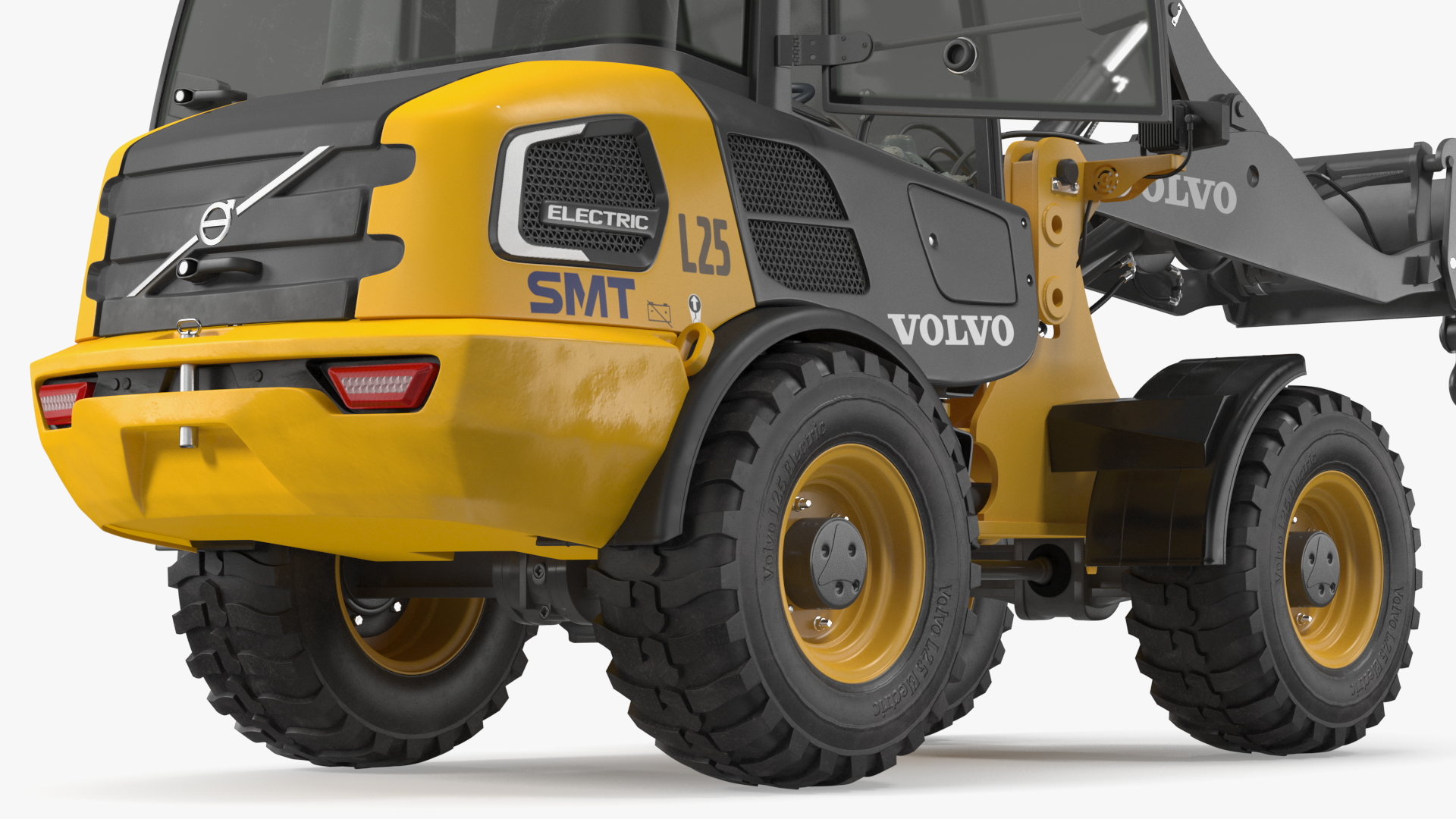Volvo L25 Electric Loader with Material Handling Arm Rigged 3D model