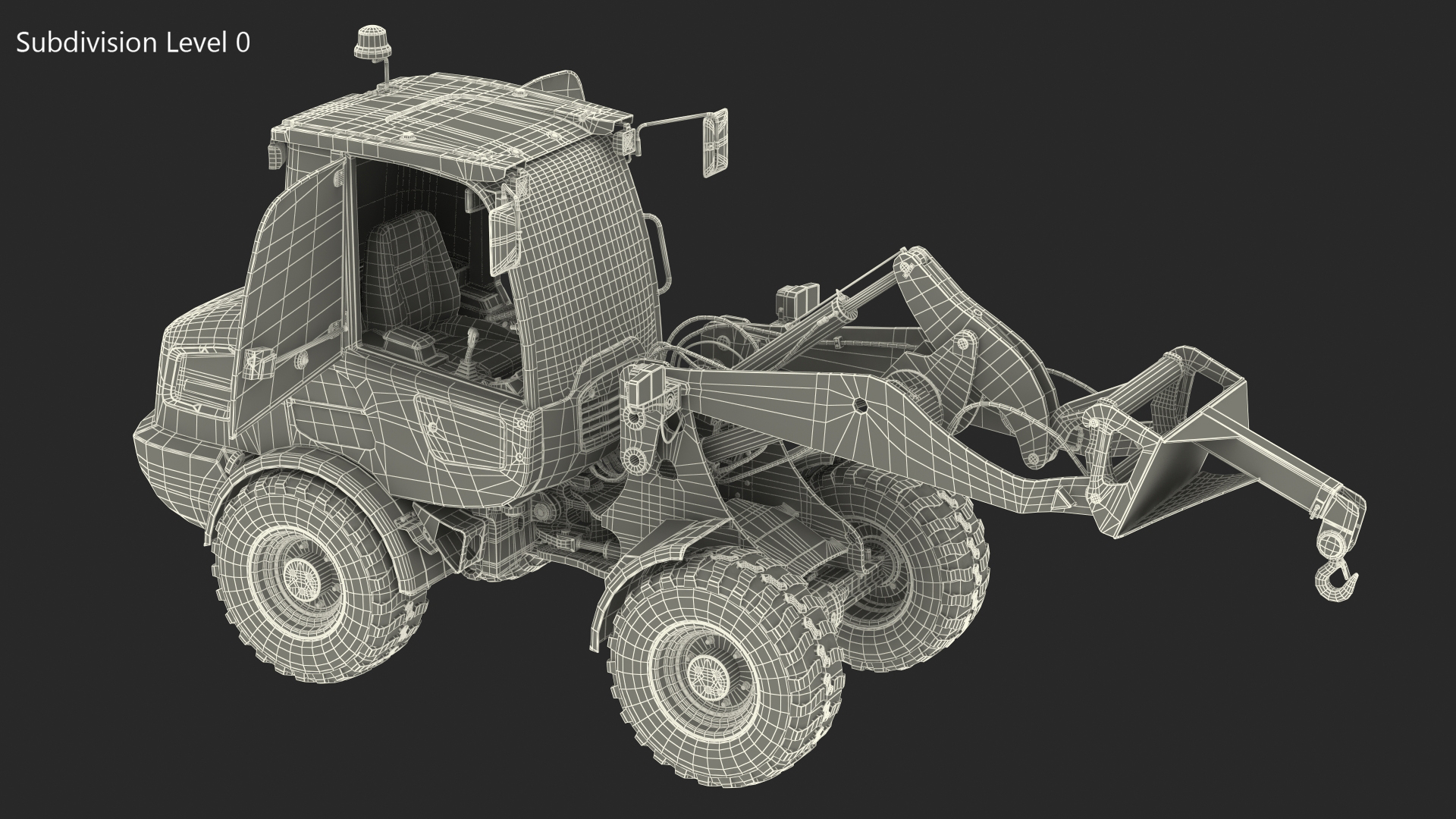 Volvo L25 Electric Loader with Material Handling Arm Rigged 3D model