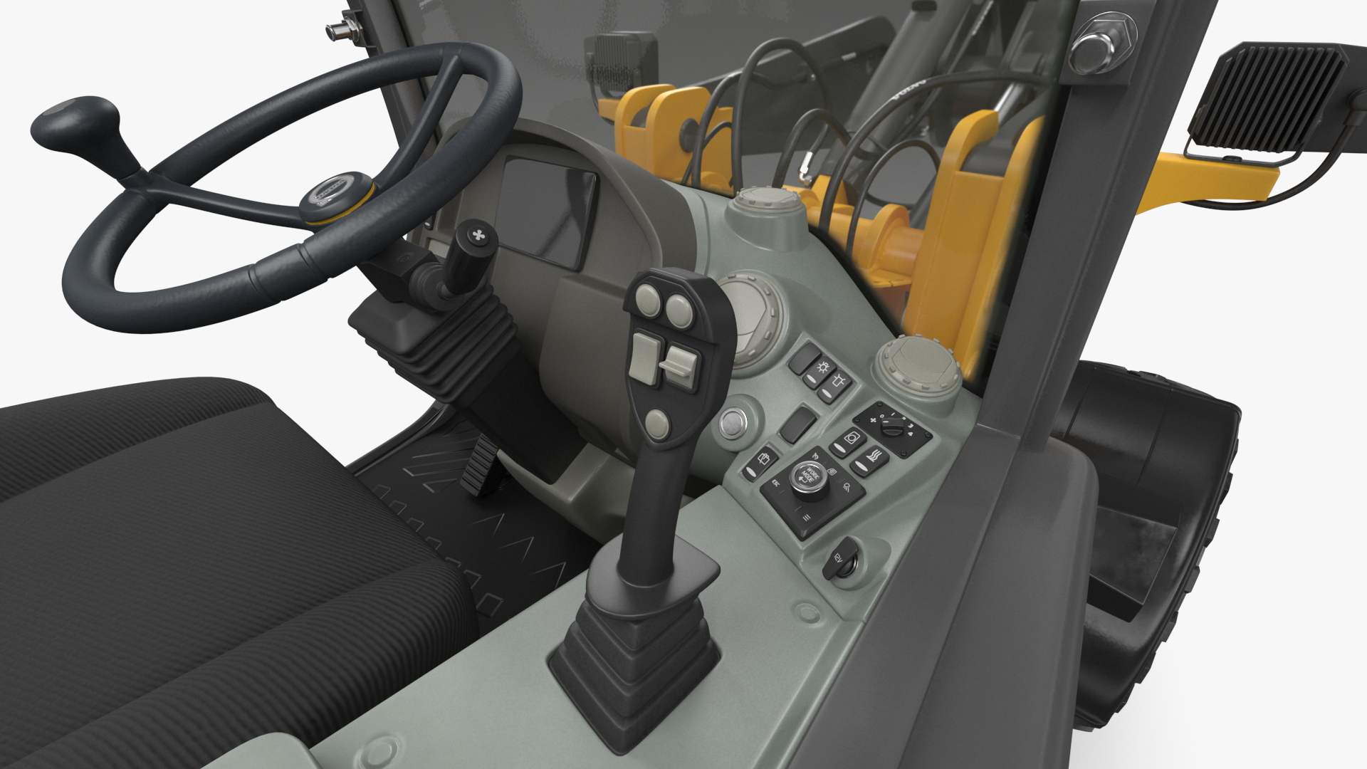 Volvo L25 Electric Loader with Material Handling Arm Rigged 3D model