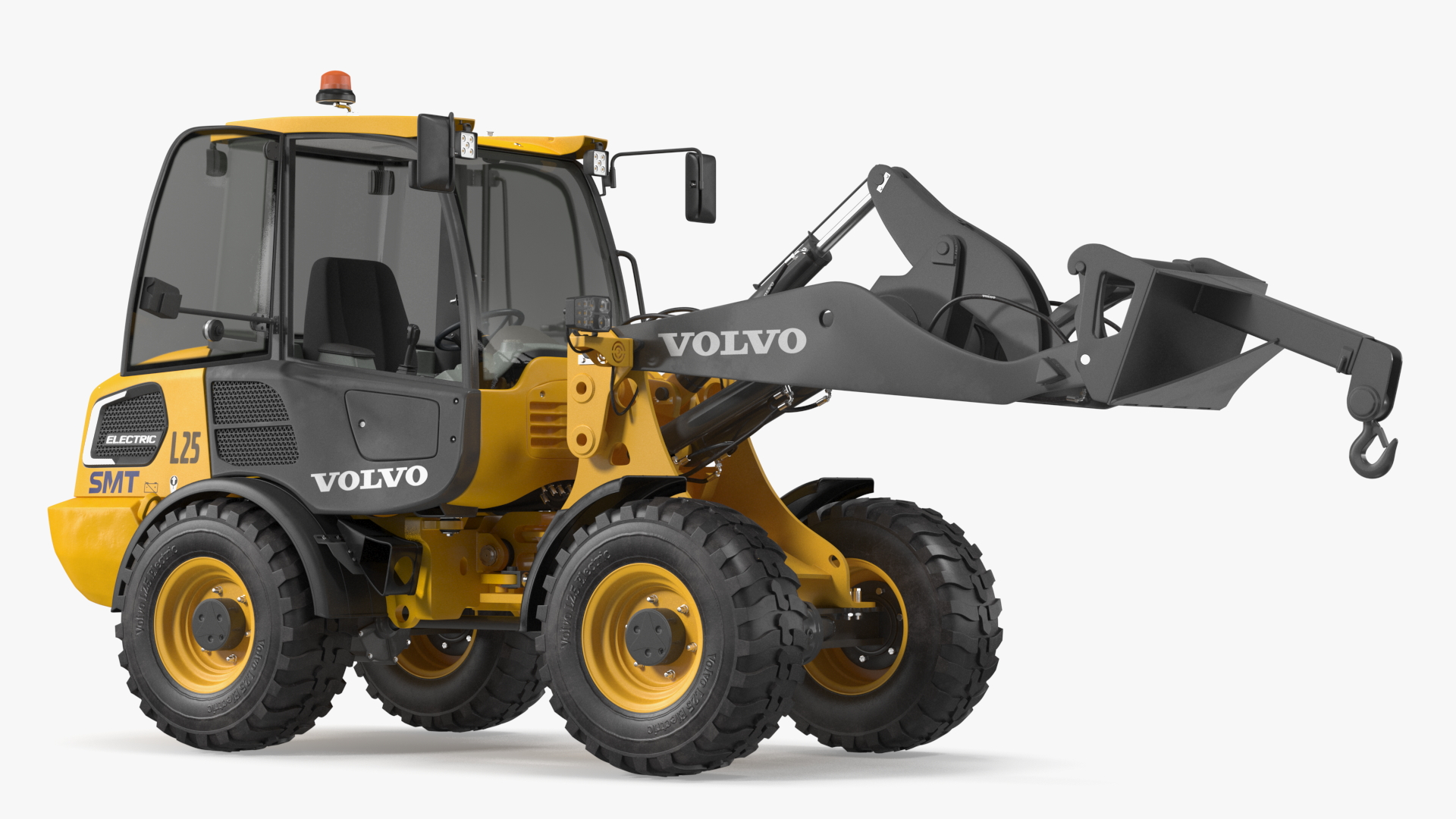 Volvo L25 Electric Loader with Material Handling Arm Rigged 3D model