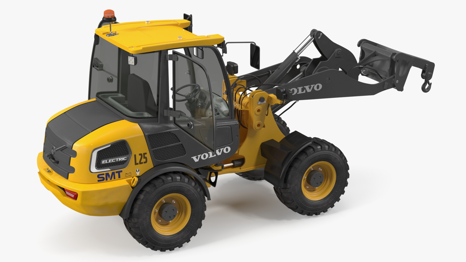 Volvo L25 Electric Loader with Material Handling Arm Rigged 3D model