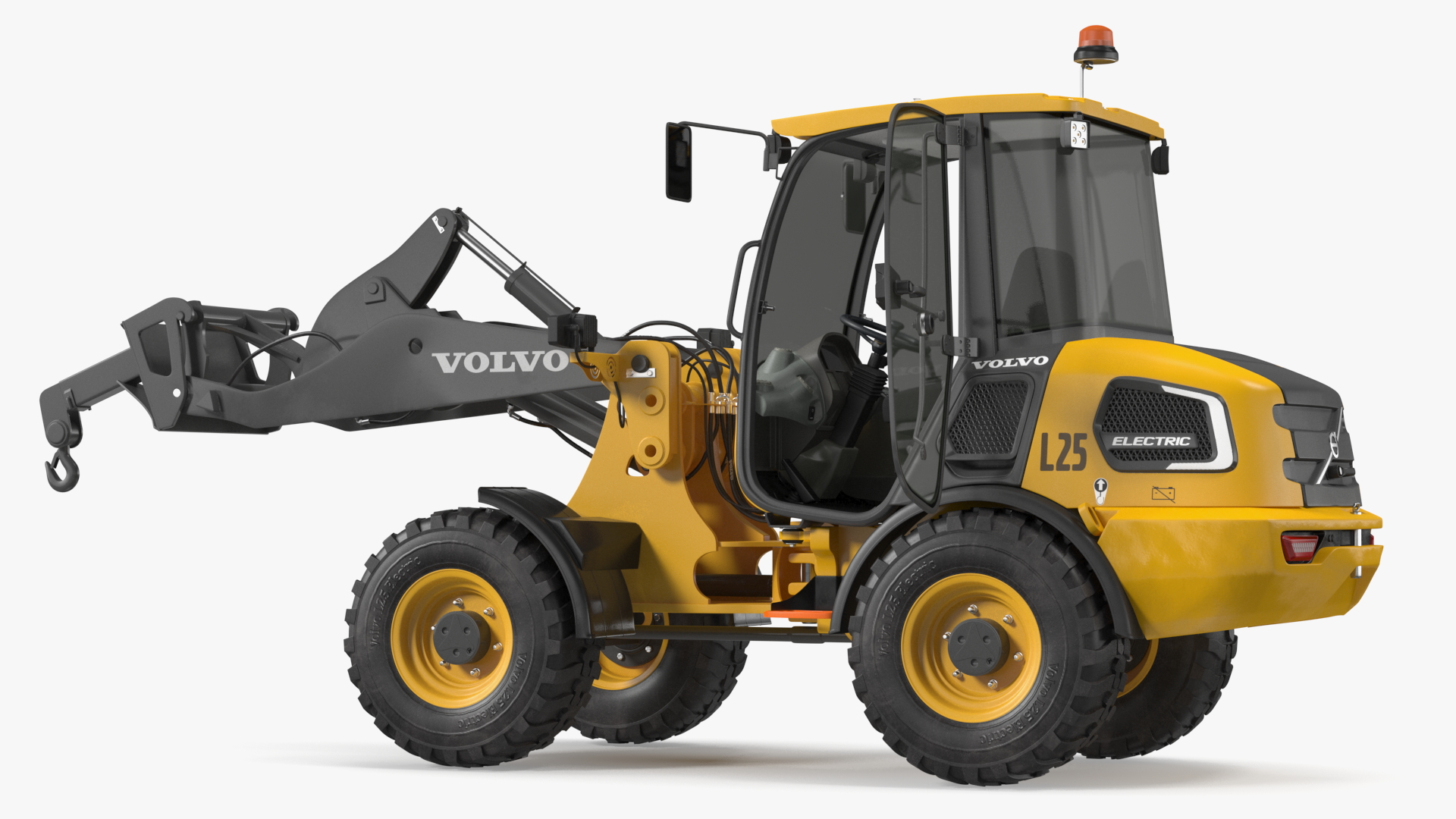 Volvo L25 Electric Loader with Material Handling Arm Rigged 3D model