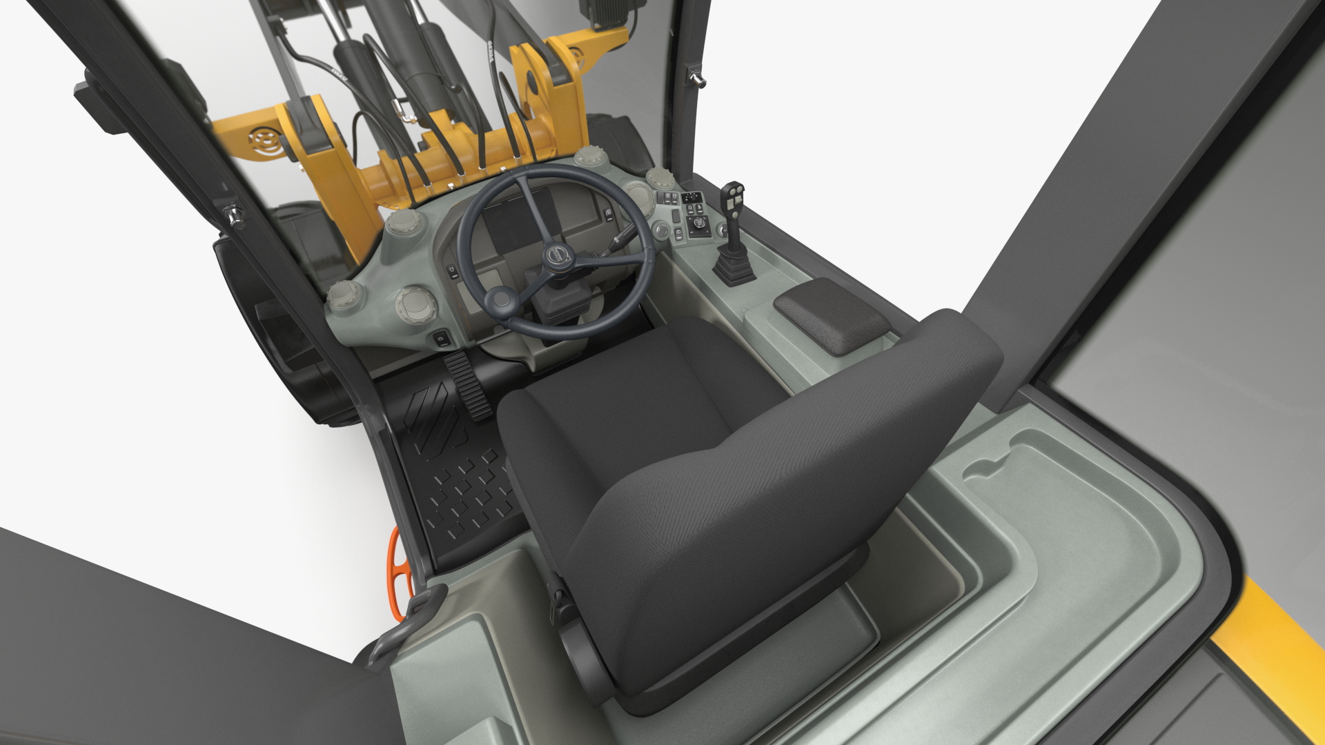 Volvo L25 Electric Loader with Material Handling Arm Rigged 3D model