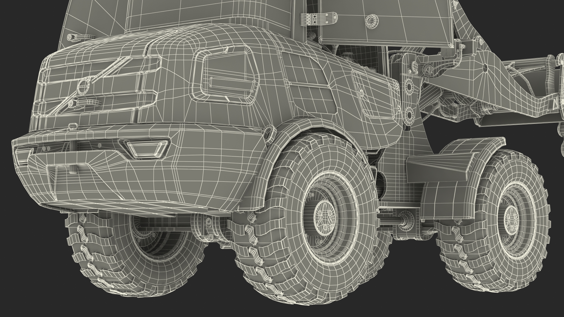 Volvo L25 Electric Loader with Material Handling Arm Rigged 3D model