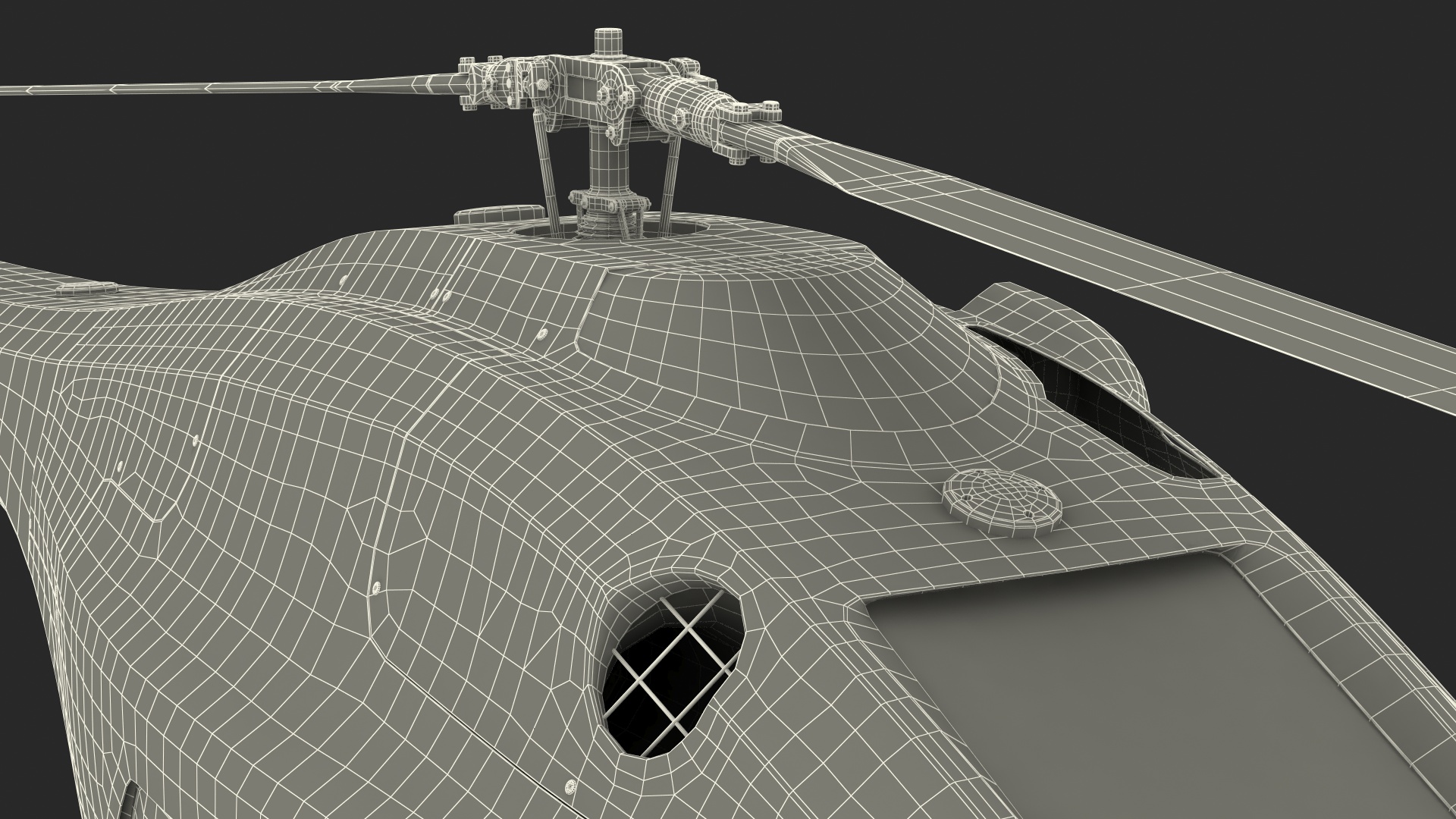 UAV Helicopter 3D model