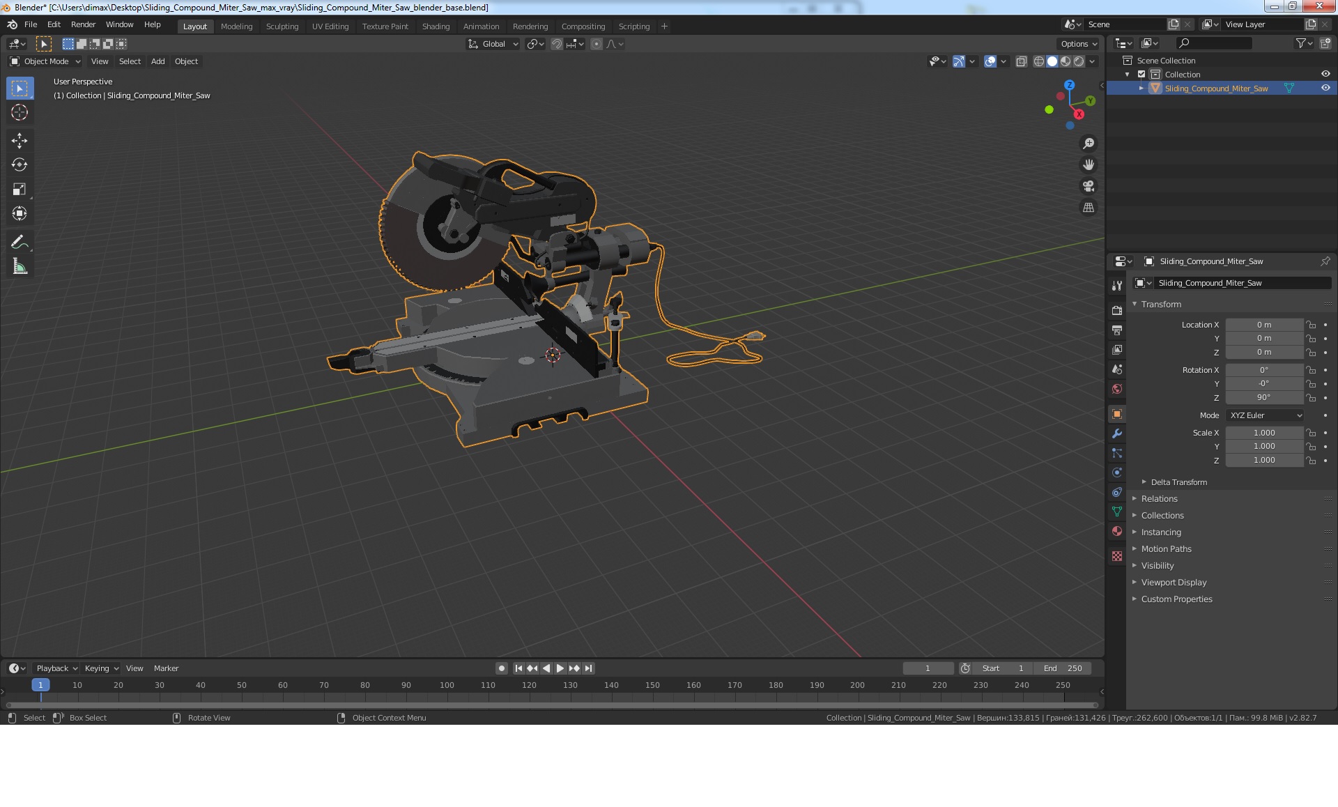 3D Sliding Compound Miter Saw