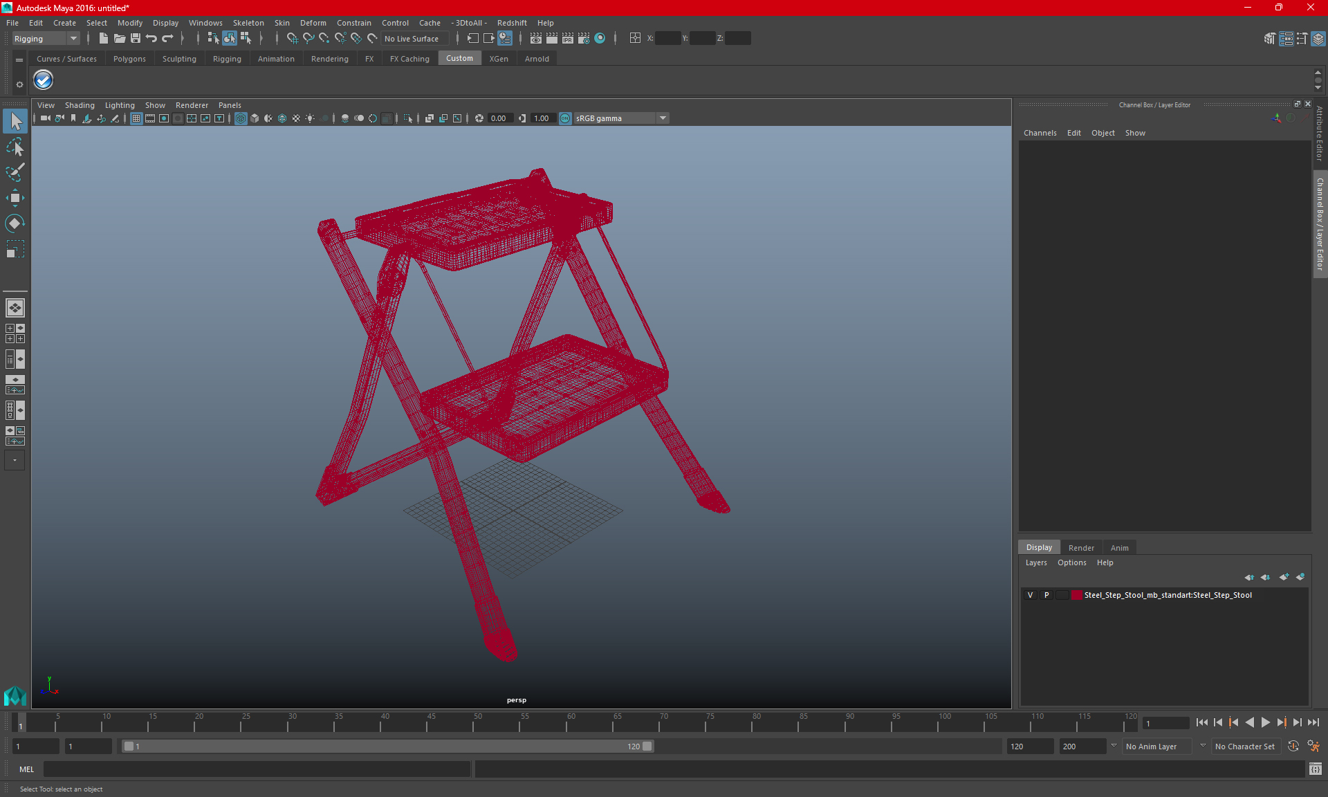 3D Steel Step Stool