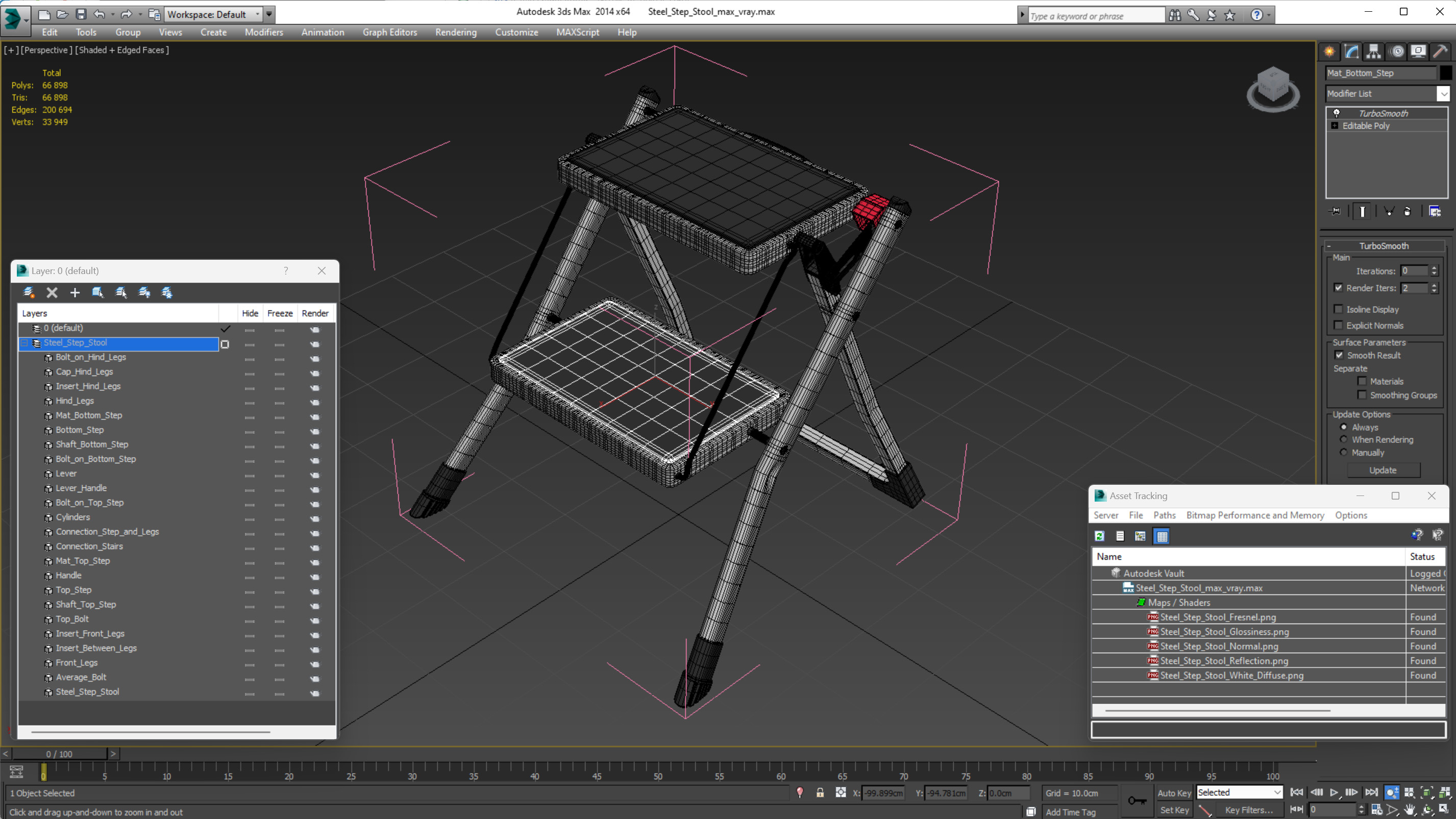 3D Steel Step Stool