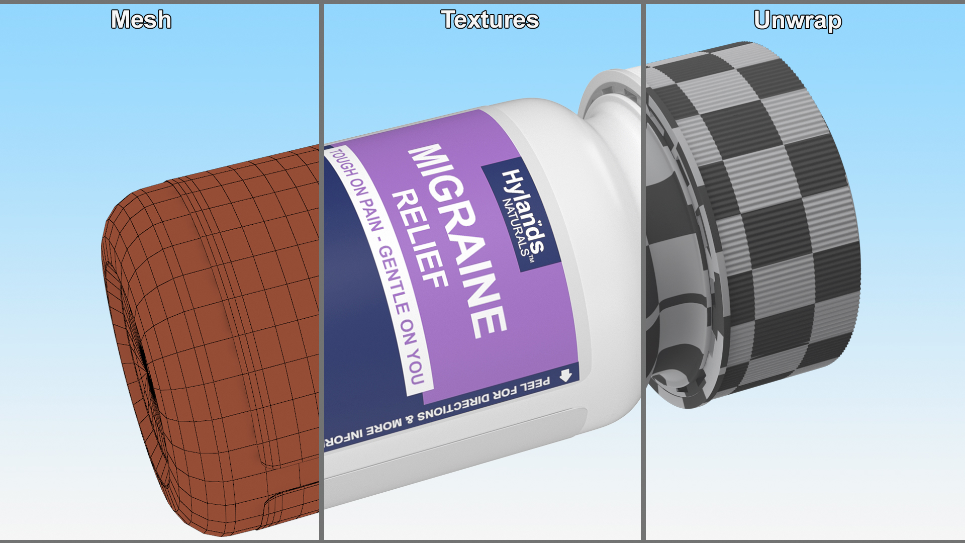 Migraine Relief Bottle Hylands Naturals 3D model