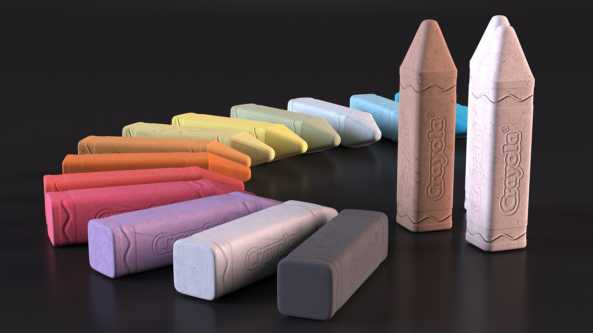 Crayola Chalk Set 16 Colors 3D