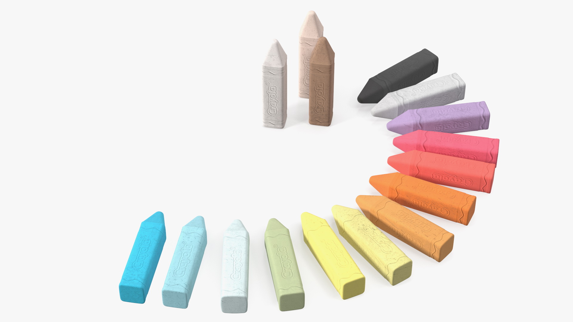 Crayola Chalk Set 16 Colors 3D