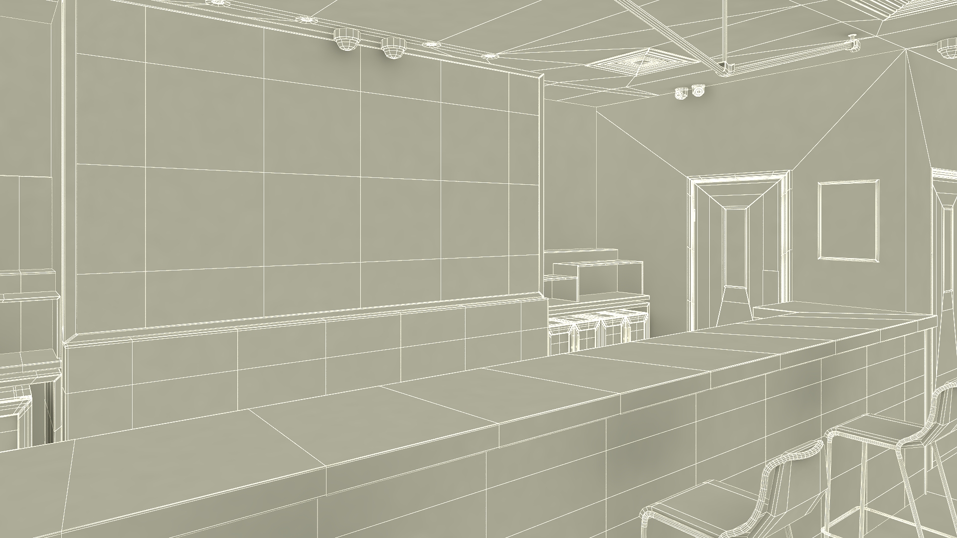 Interior of an Empty Bar 3D model