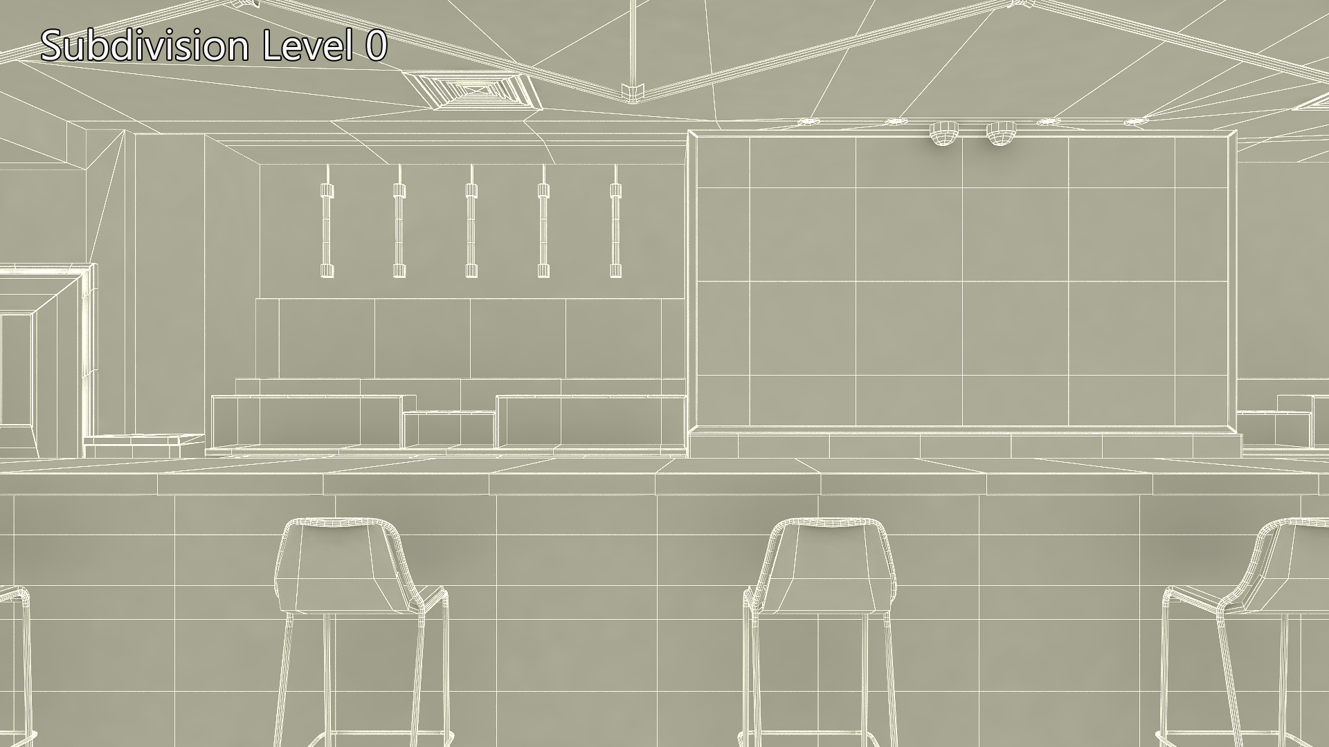 Interior of an Empty Bar 3D model