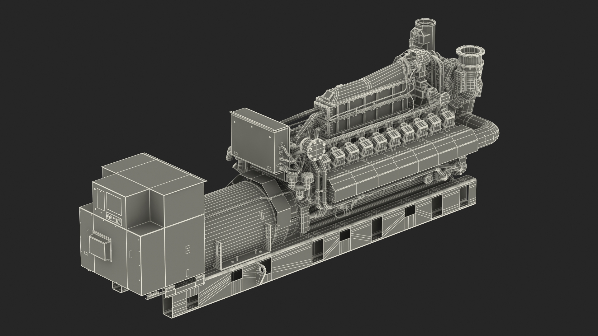 Gas Generator CAT G3520E 3D model