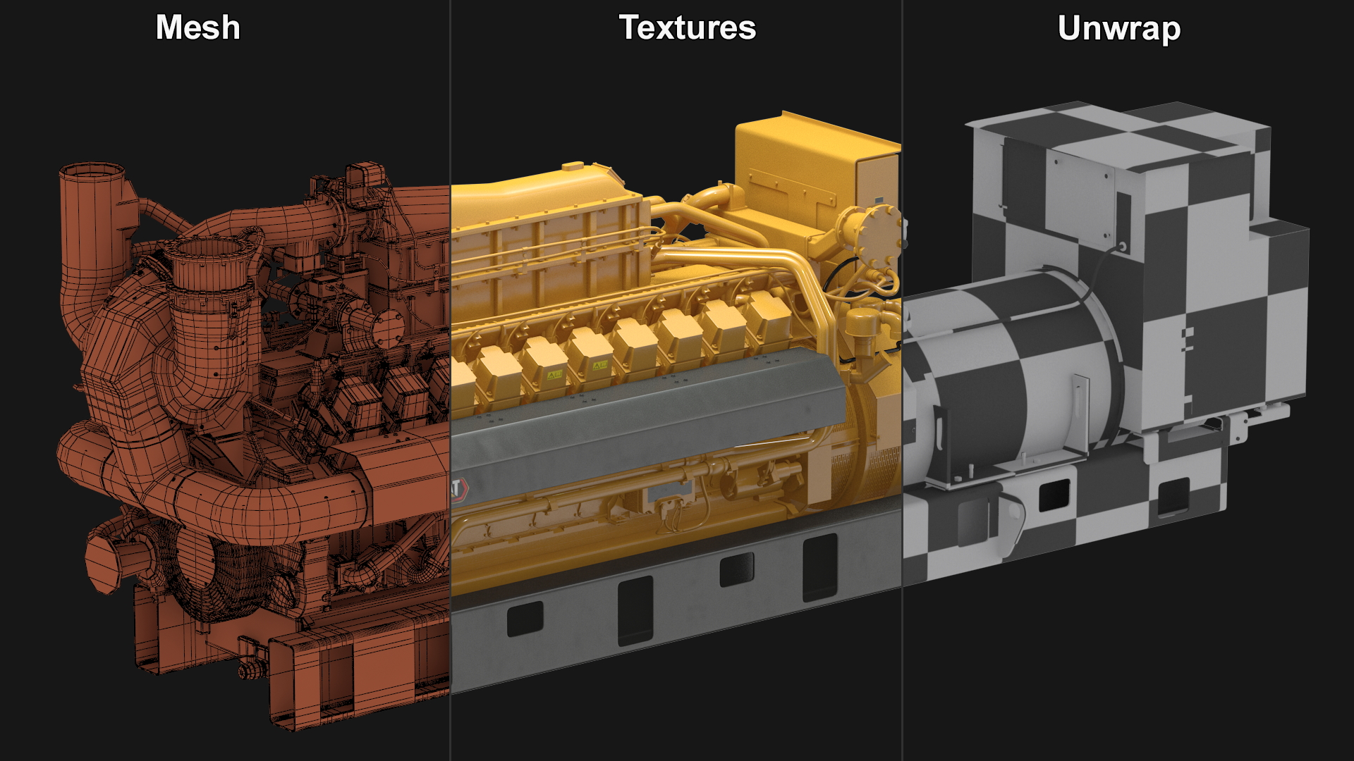 Gas Generator CAT G3520E 3D model