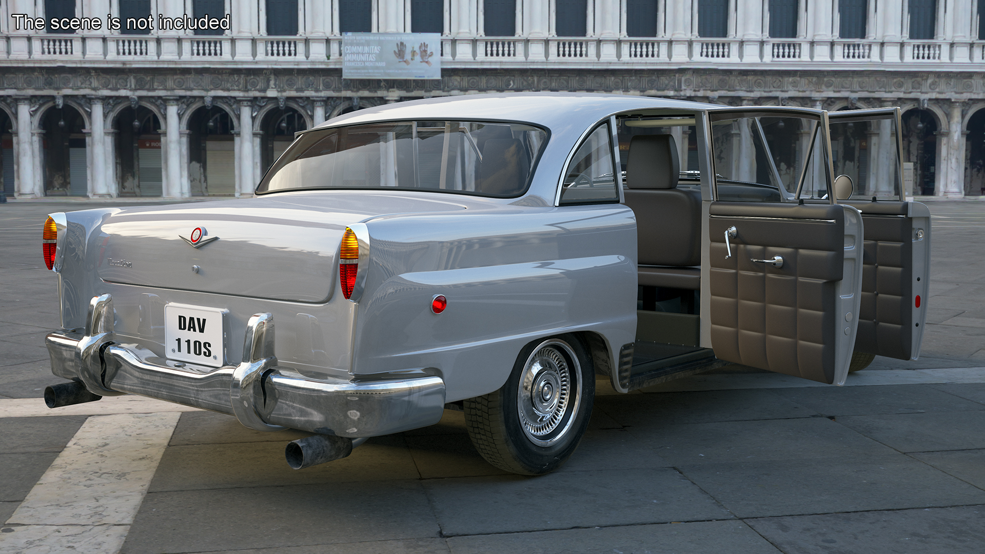 3D model Vintage Checker Marathon Taxi Rigged for Cinema 4D