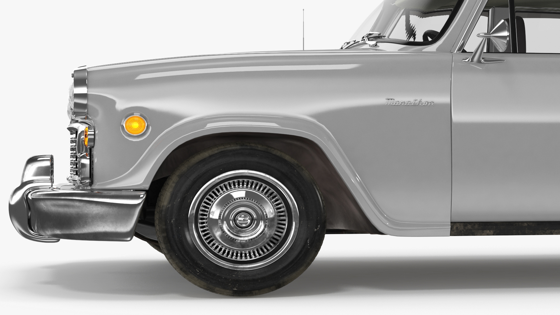 3D model Vintage Checker Marathon Taxi Rigged for Cinema 4D