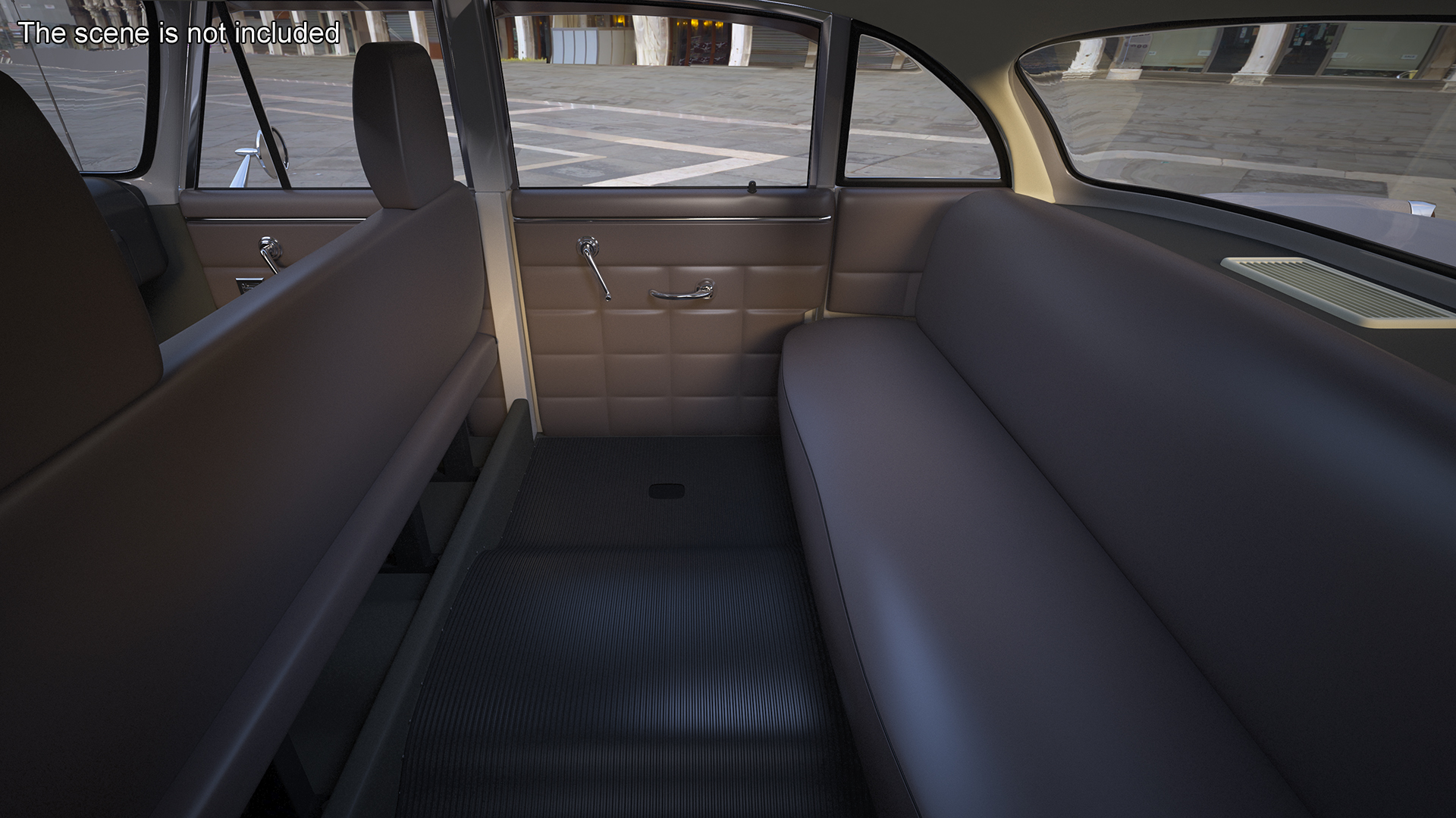 3D model Vintage Checker Marathon Taxi Rigged for Cinema 4D