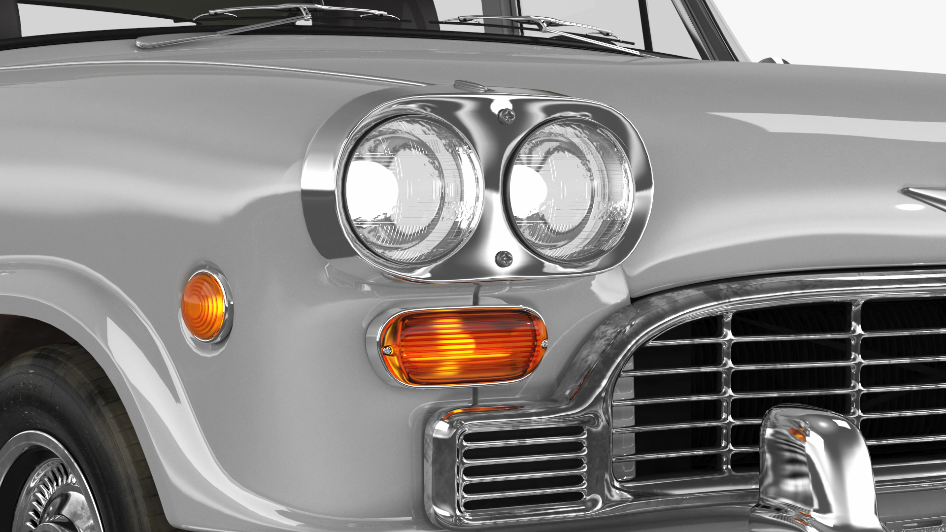 3D model Vintage Checker Marathon Taxi Rigged for Cinema 4D