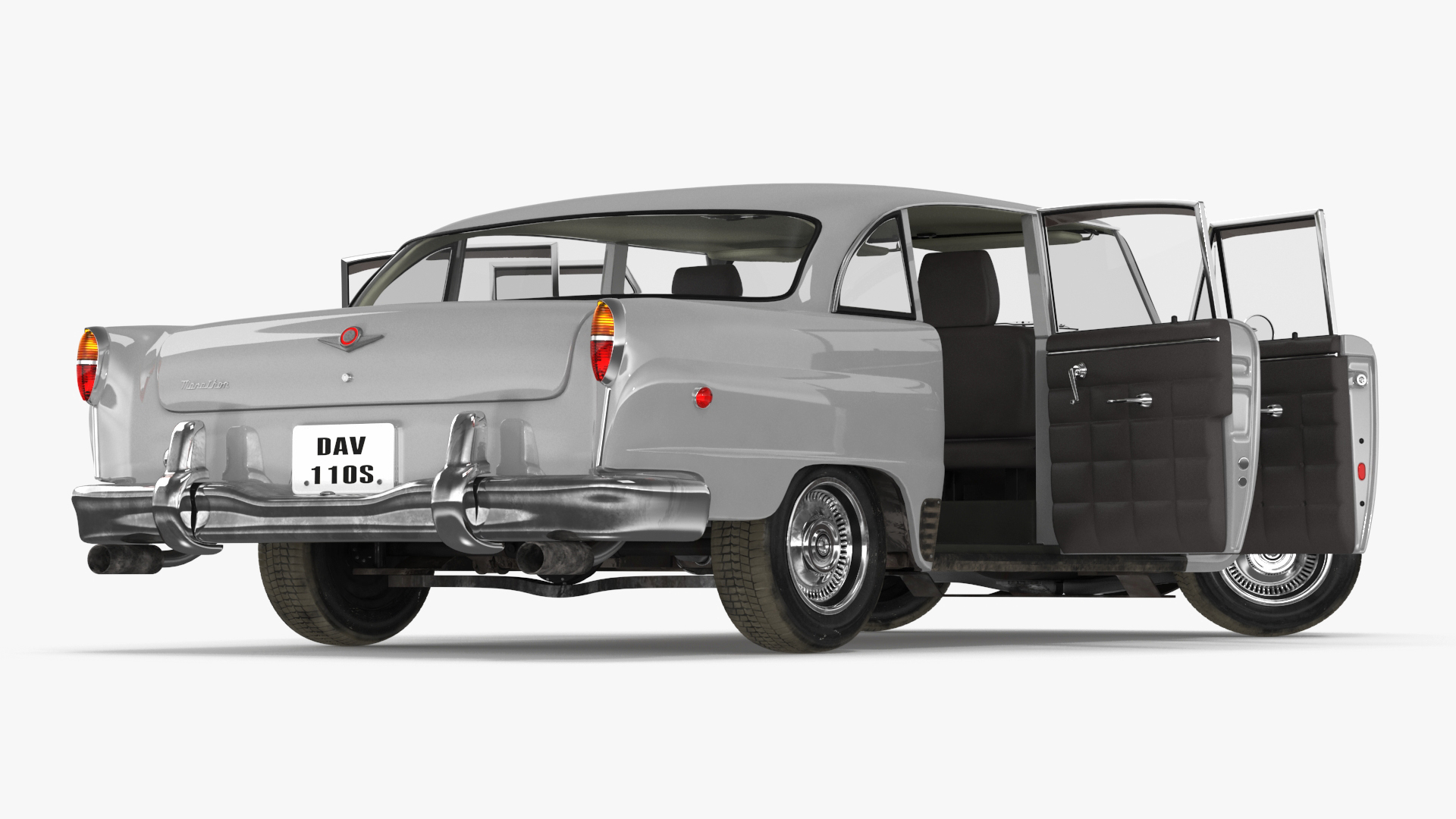 3D model Vintage Checker Marathon Taxi Rigged for Cinema 4D