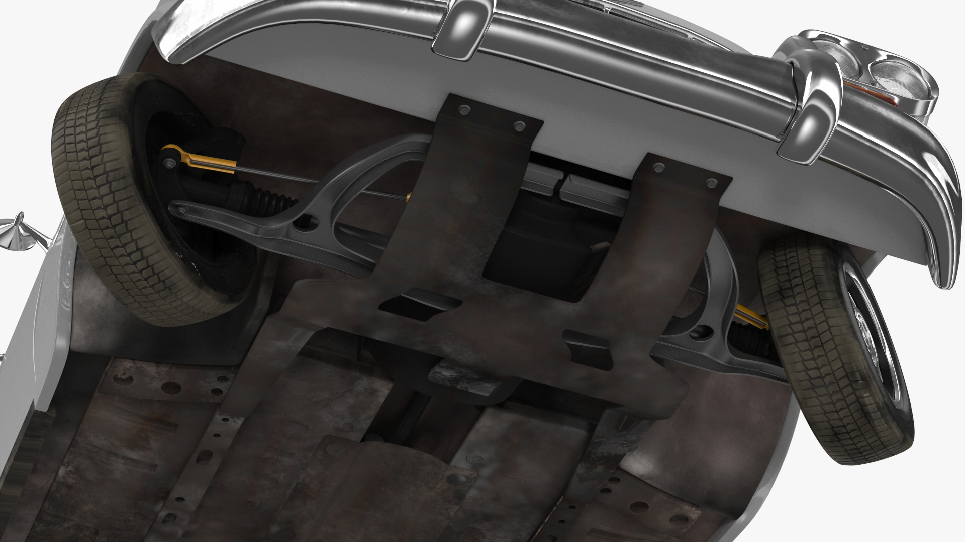 3D model Vintage Checker Marathon Taxi Rigged for Cinema 4D