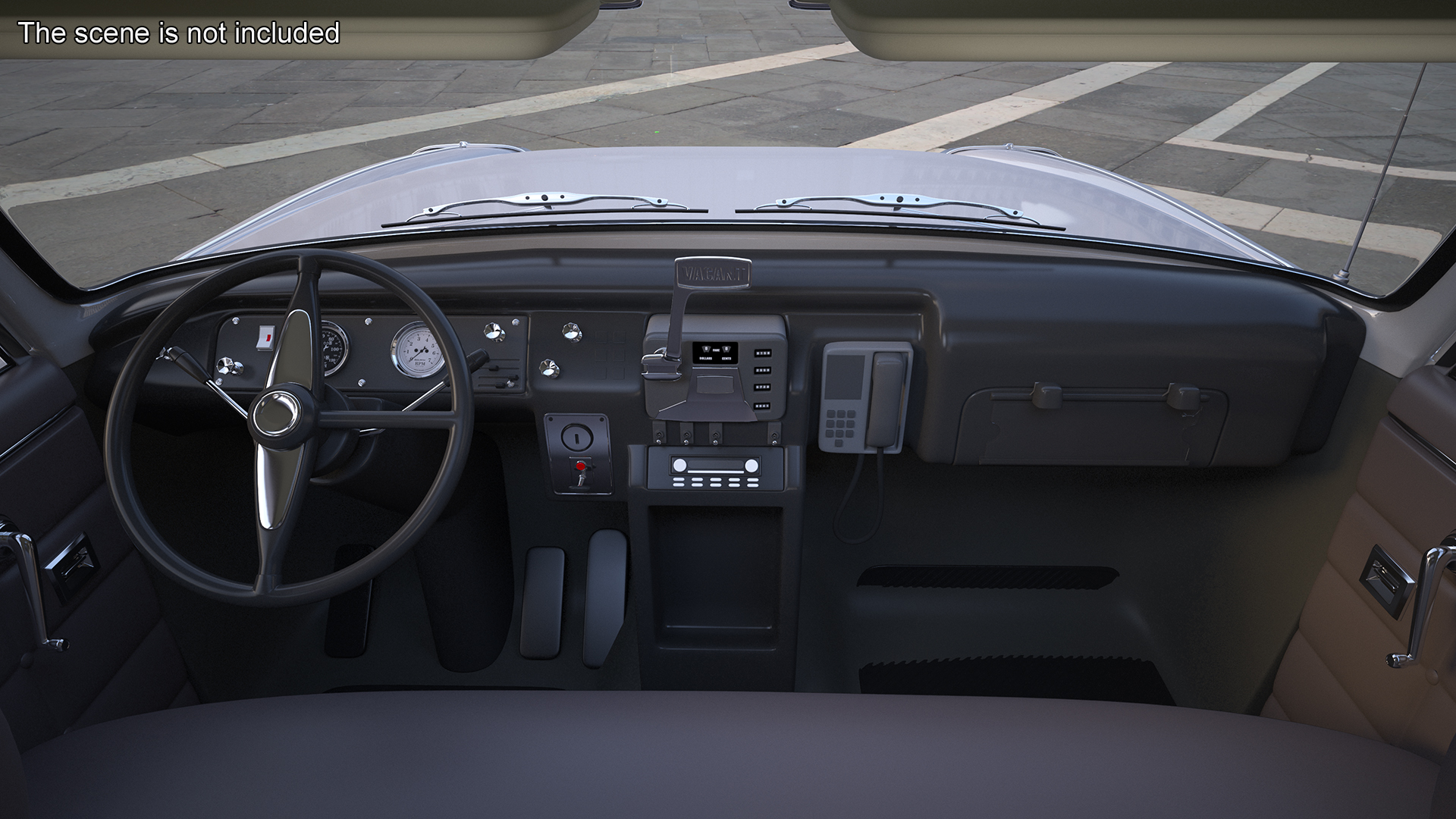 3D model Vintage Checker Marathon Taxi Rigged for Cinema 4D