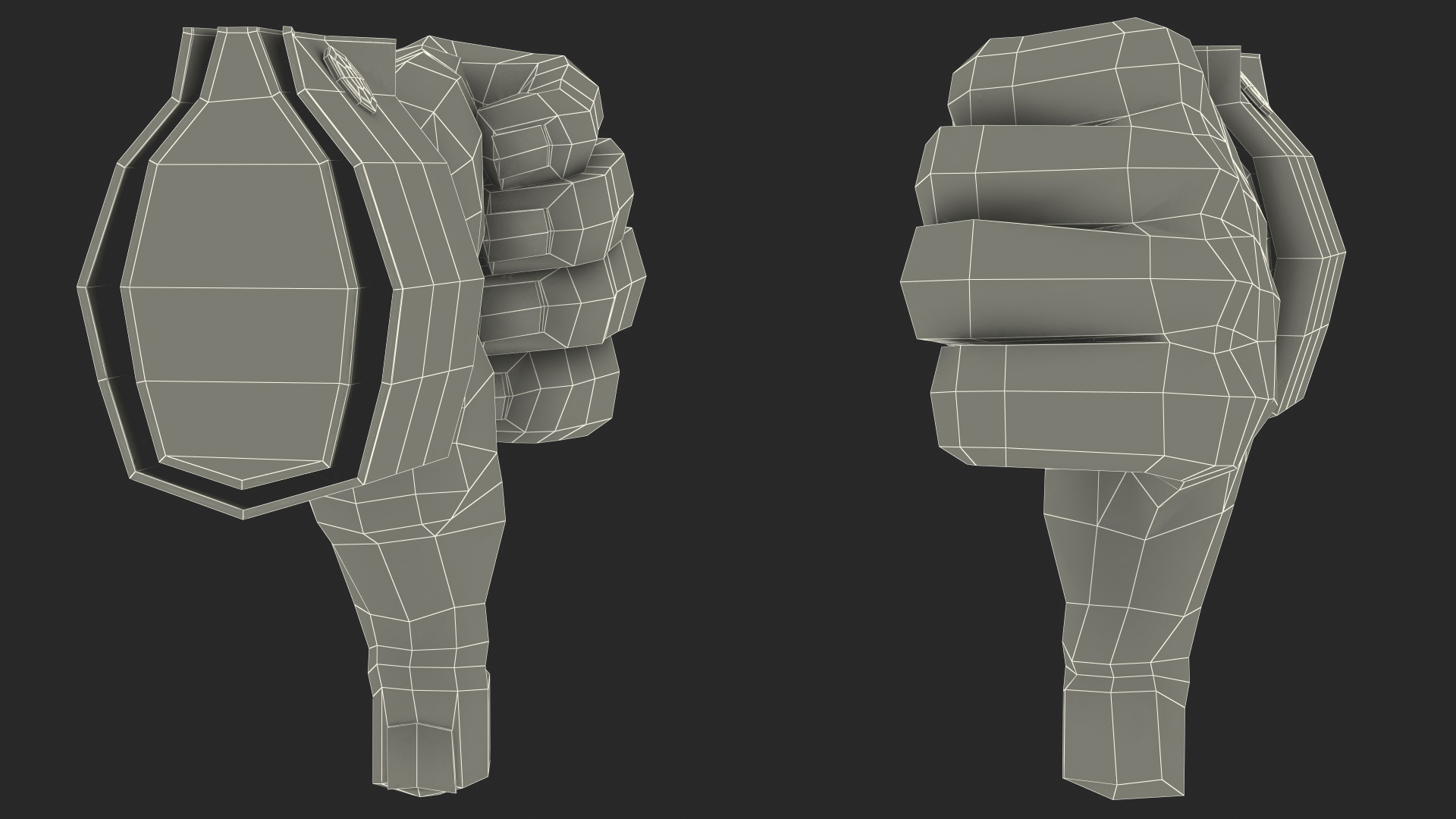3D Cartoon Man Hand Thumbs-Down Gesture