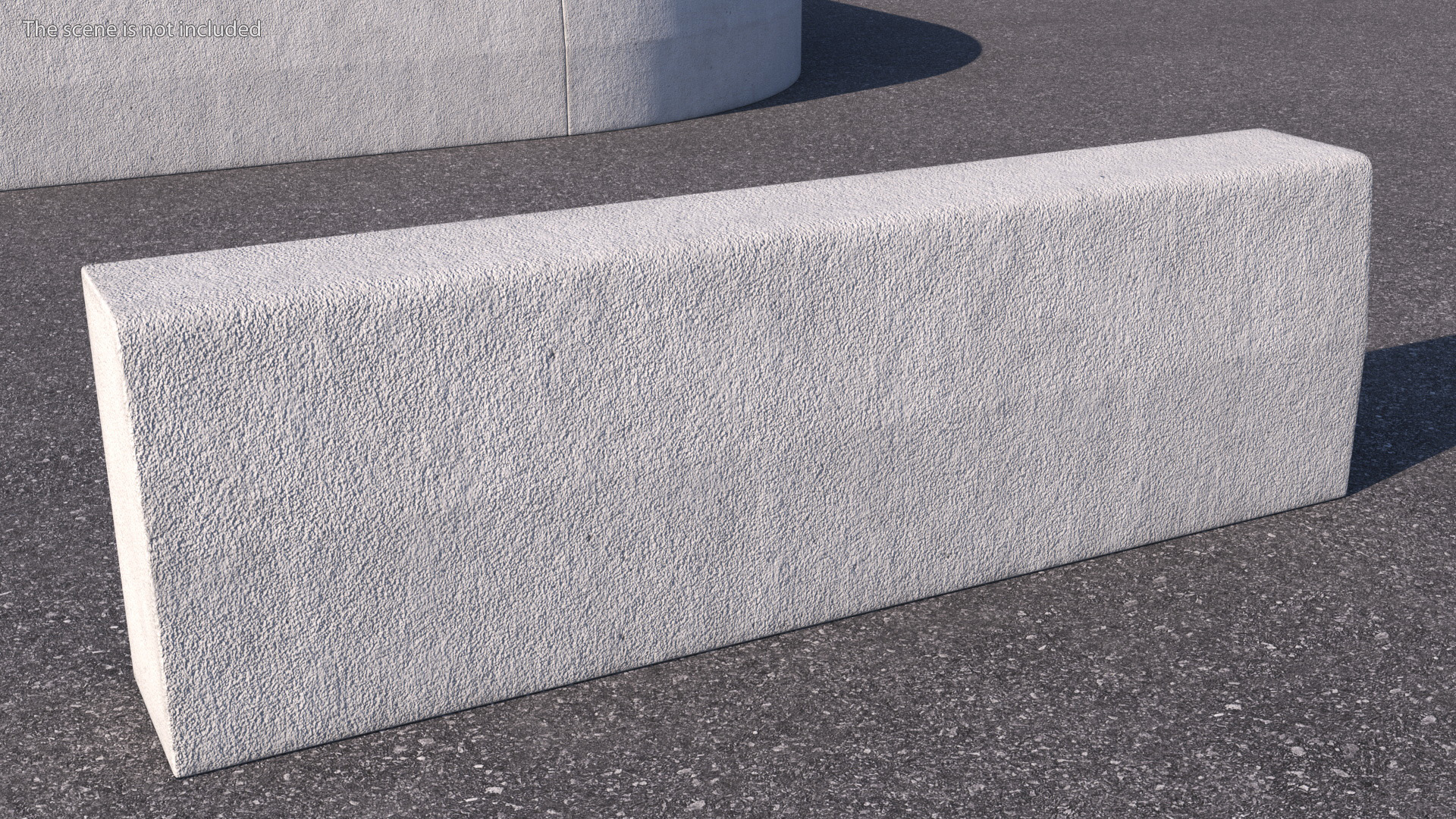 3D Concrete Curb 1m