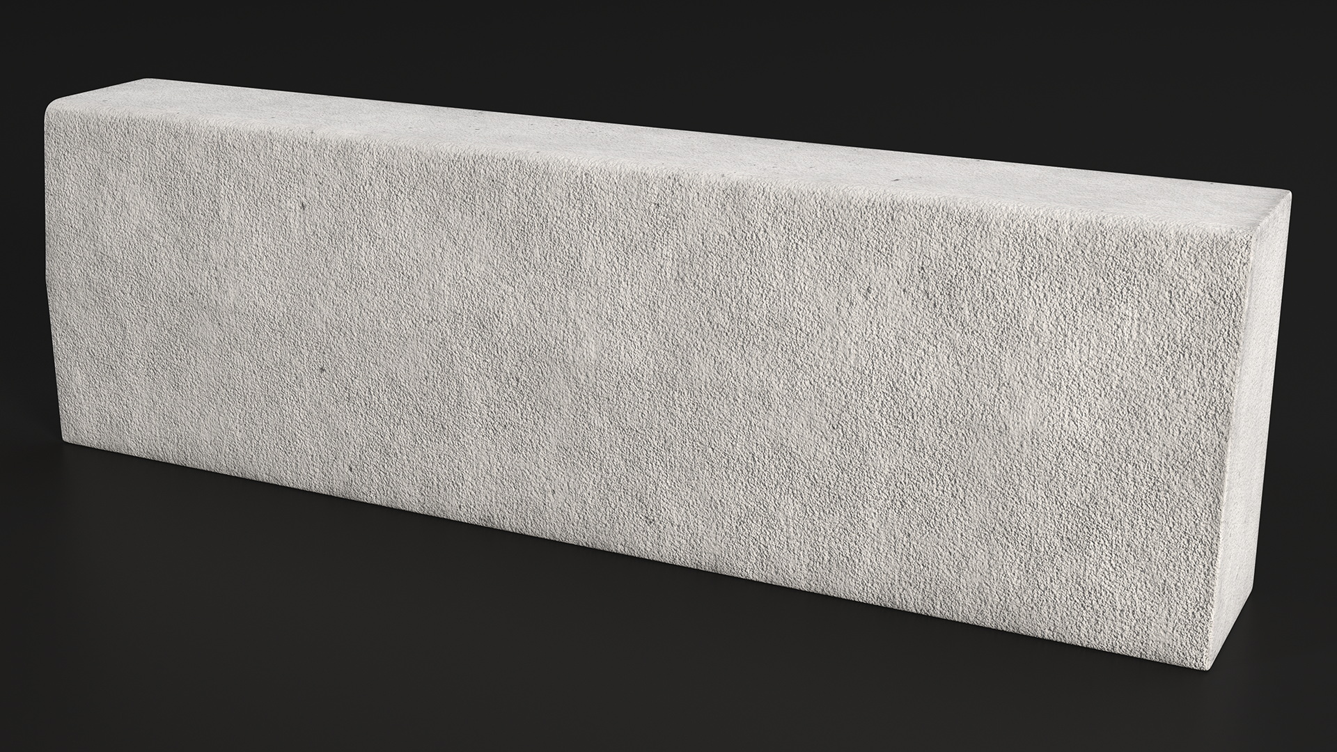 3D Concrete Curb 1m