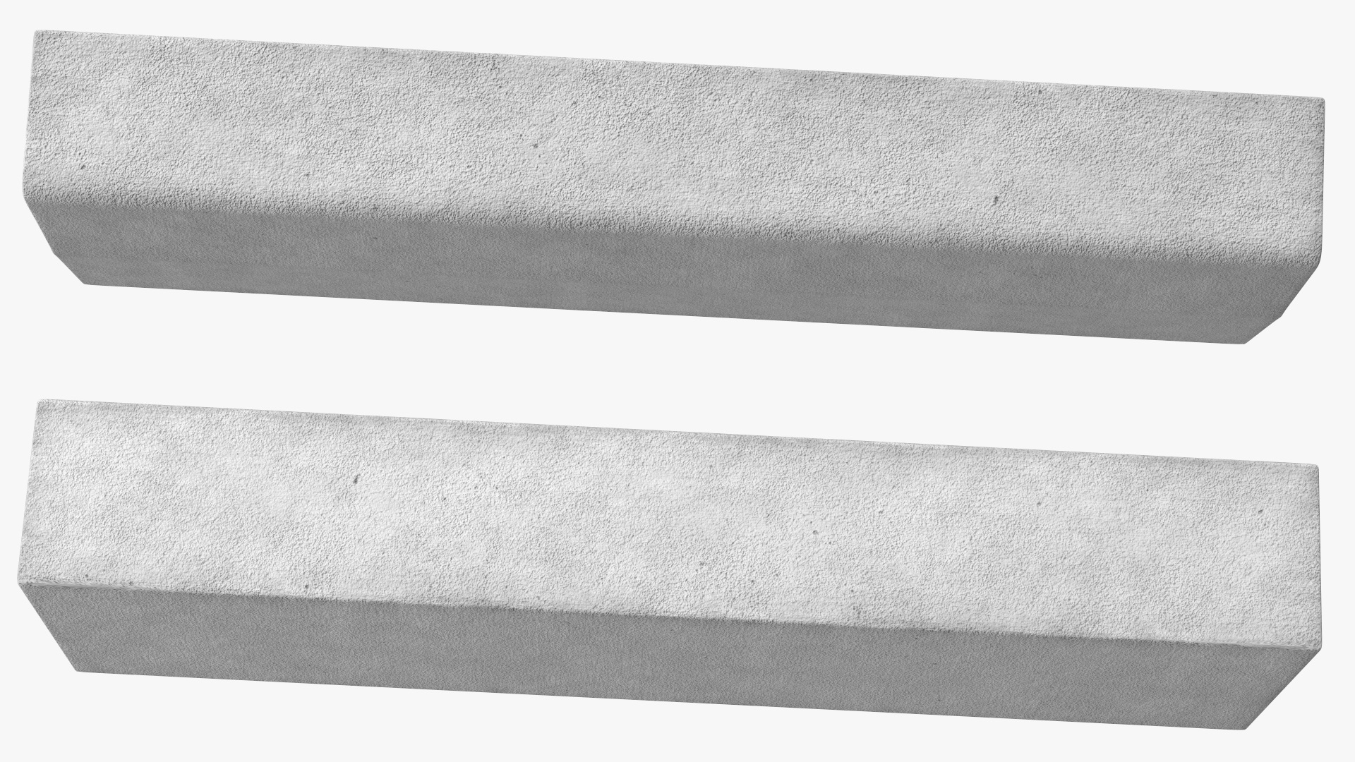 3D Concrete Curb 1m