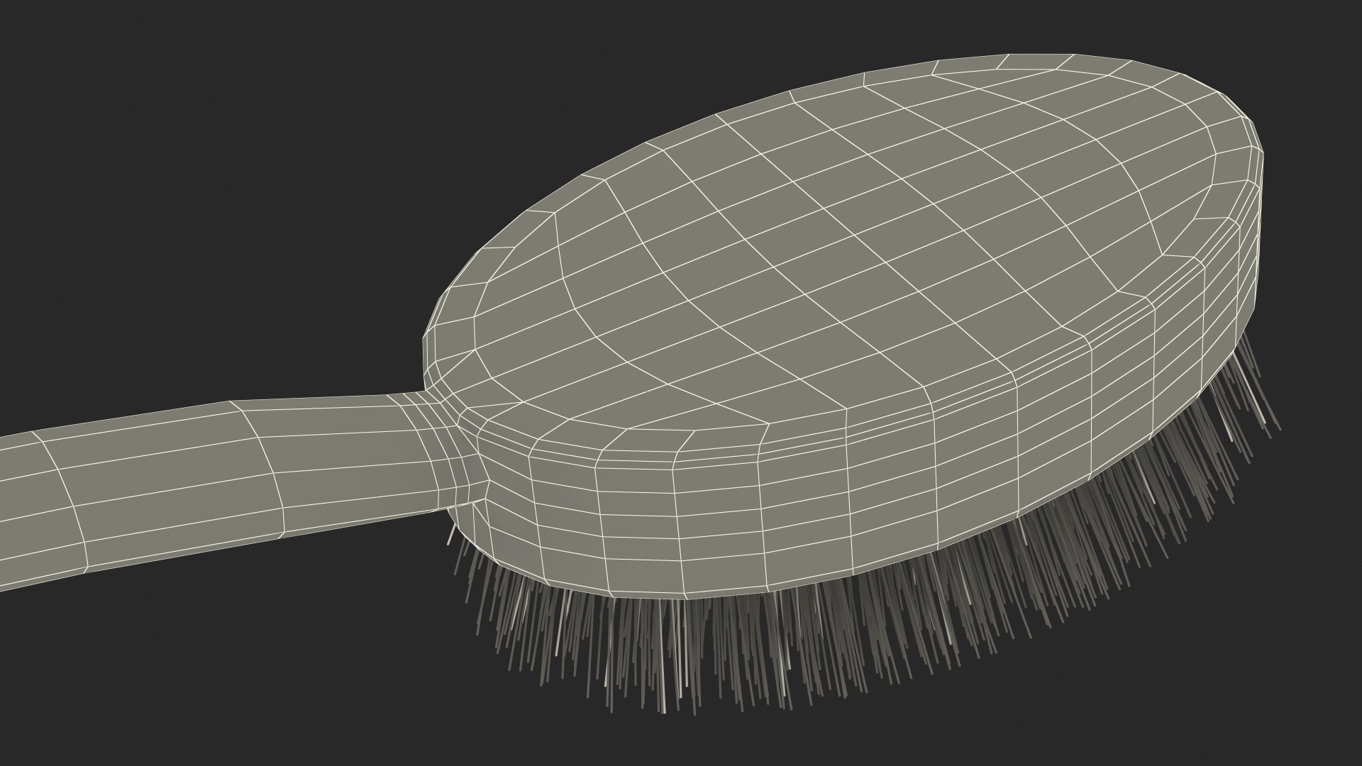 Concealer Oval Brush Fur 3D model