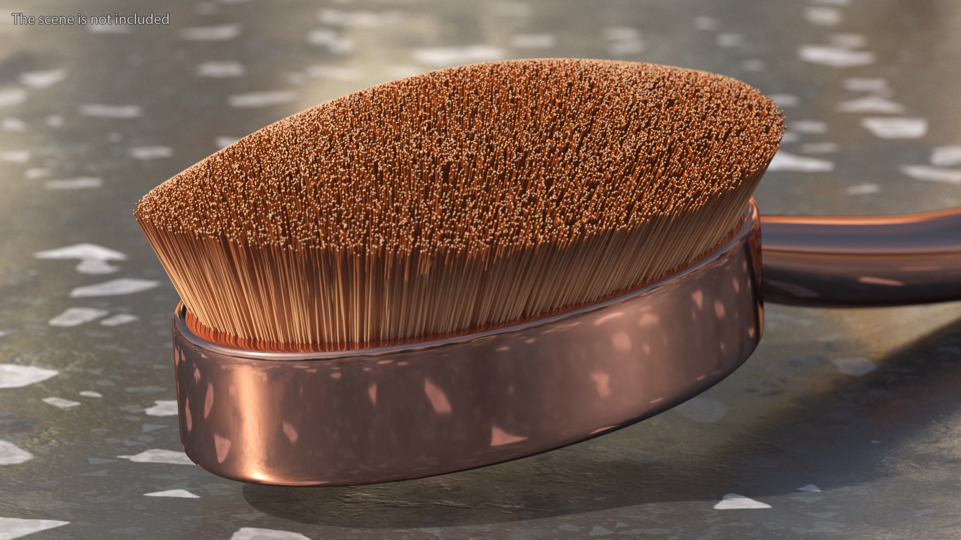 Concealer Oval Brush Fur 3D model