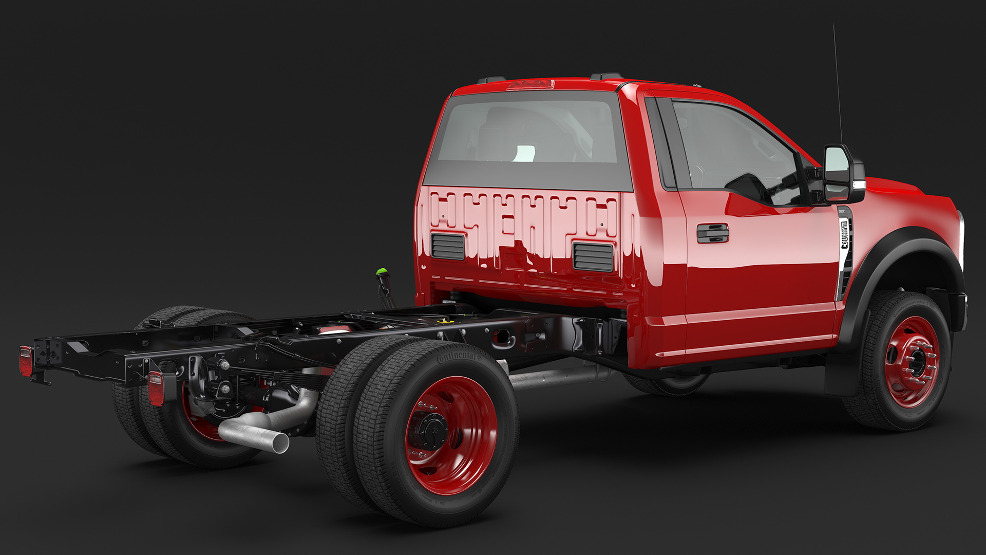2023 Ford Super Duty F550 Red 3D model