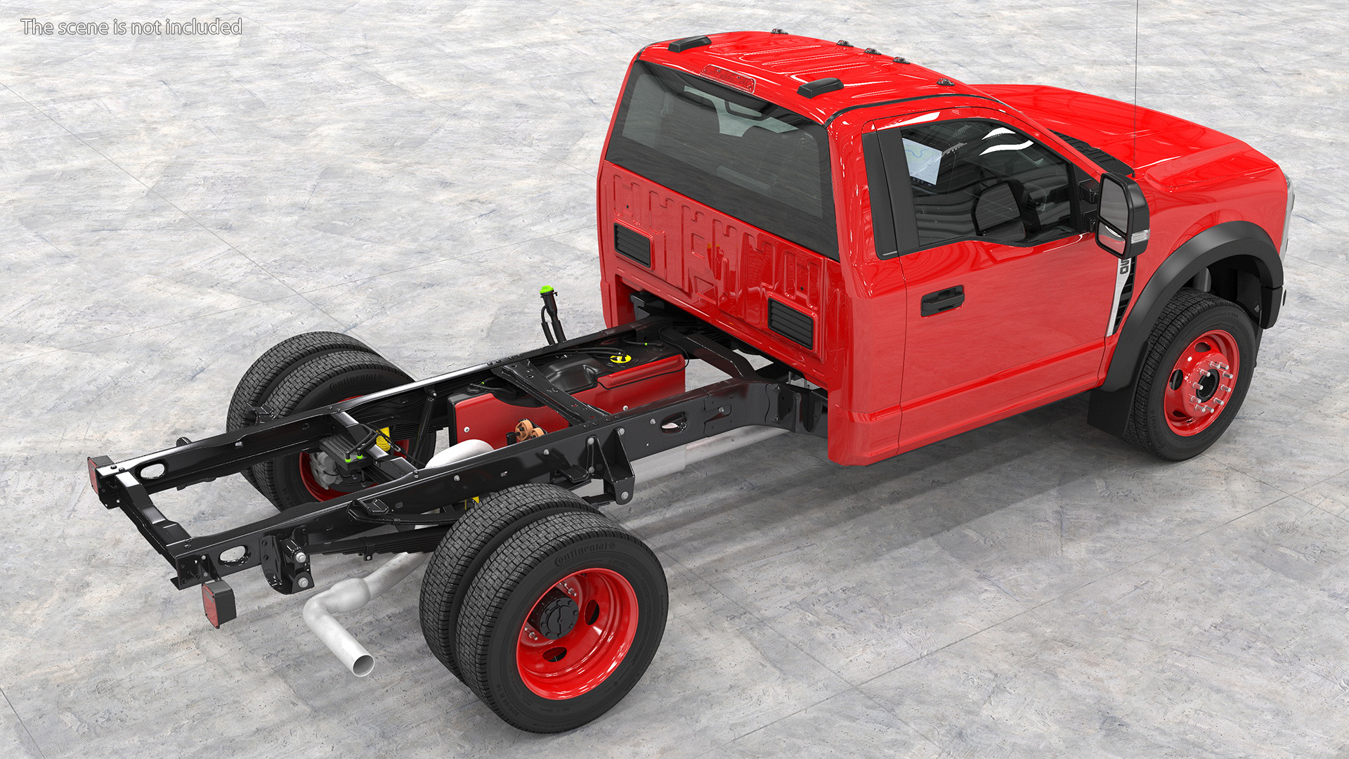 2023 Ford Super Duty F550 Red 3D model