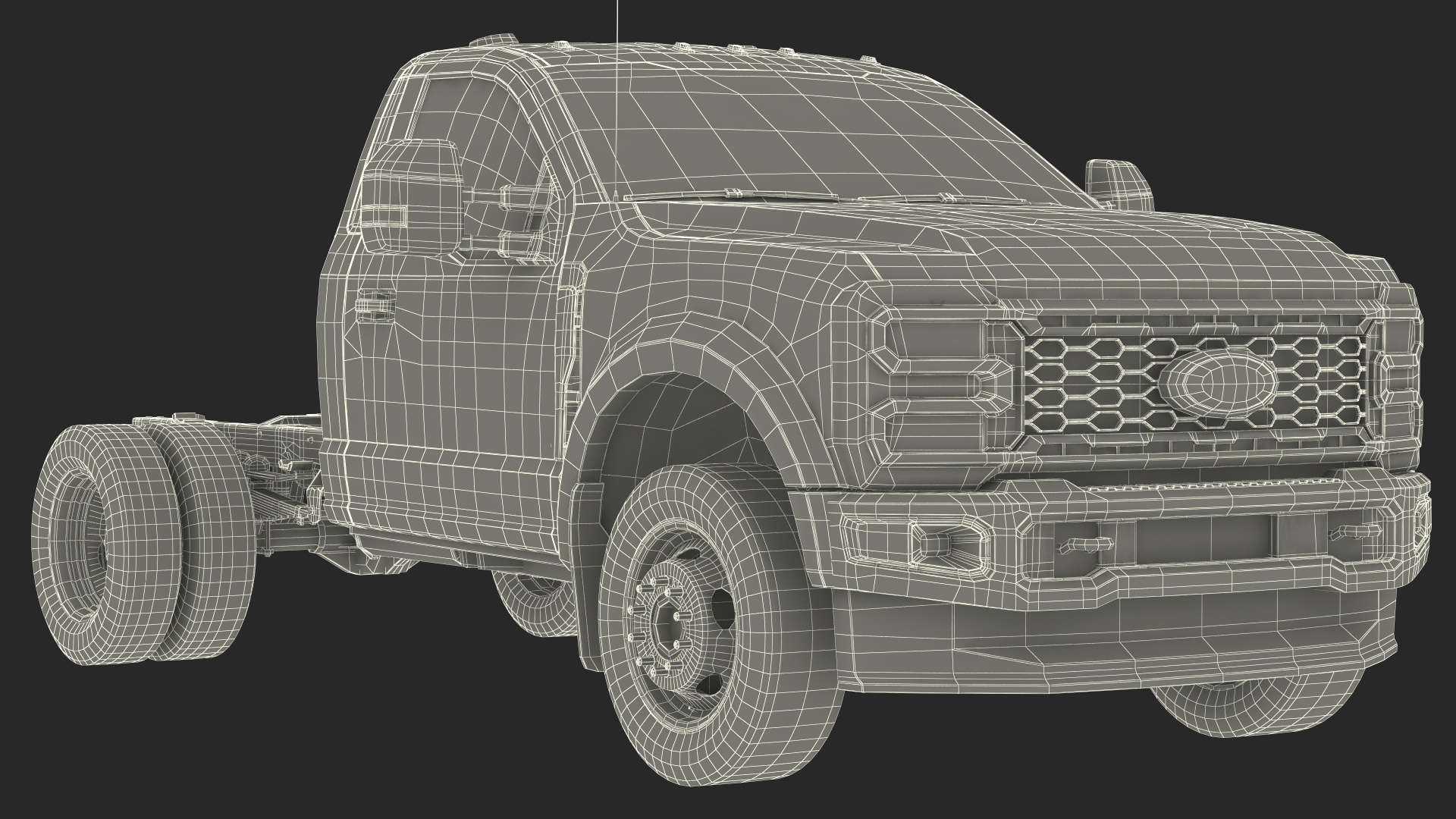 2023 Ford Super Duty F550 Red 3D model