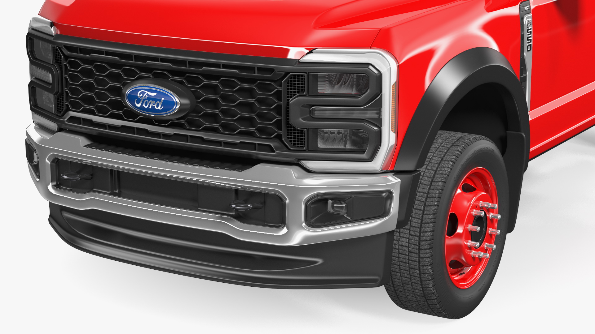 2023 Ford Super Duty F550 Red 3D model