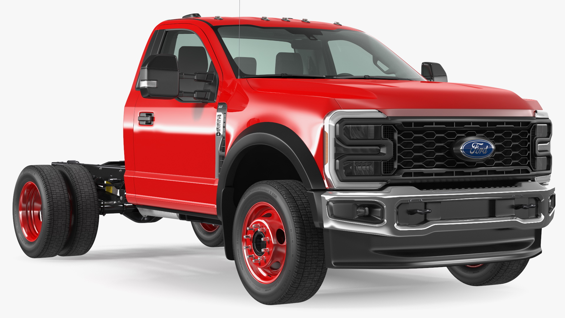 2023 Ford Super Duty F550 Red 3D model