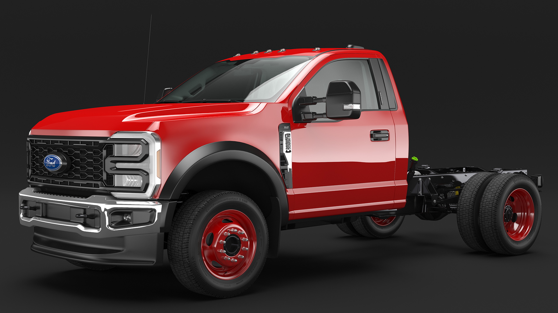 2023 Ford Super Duty F550 Red 3D model